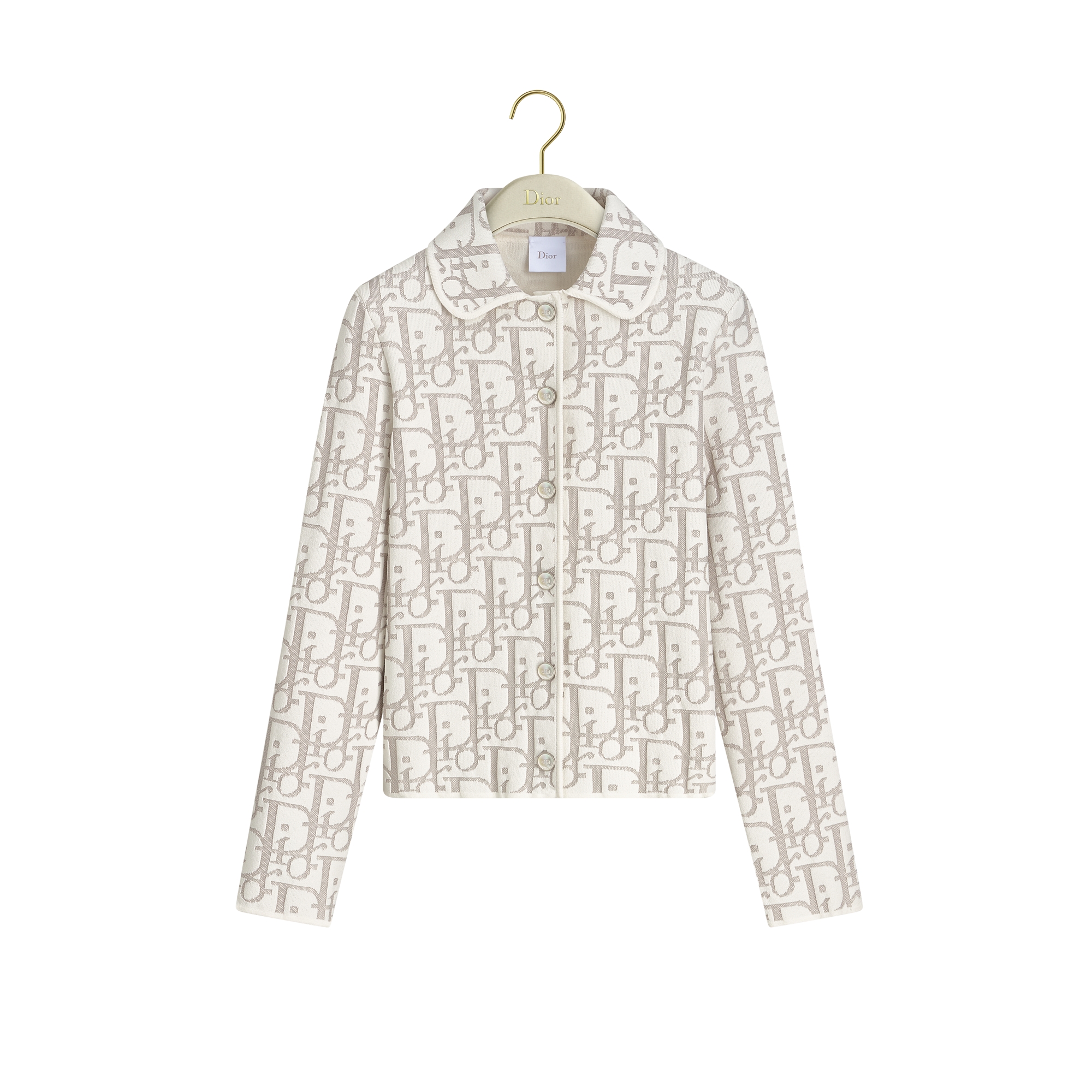  White Dior Oblique Technical Jacquard