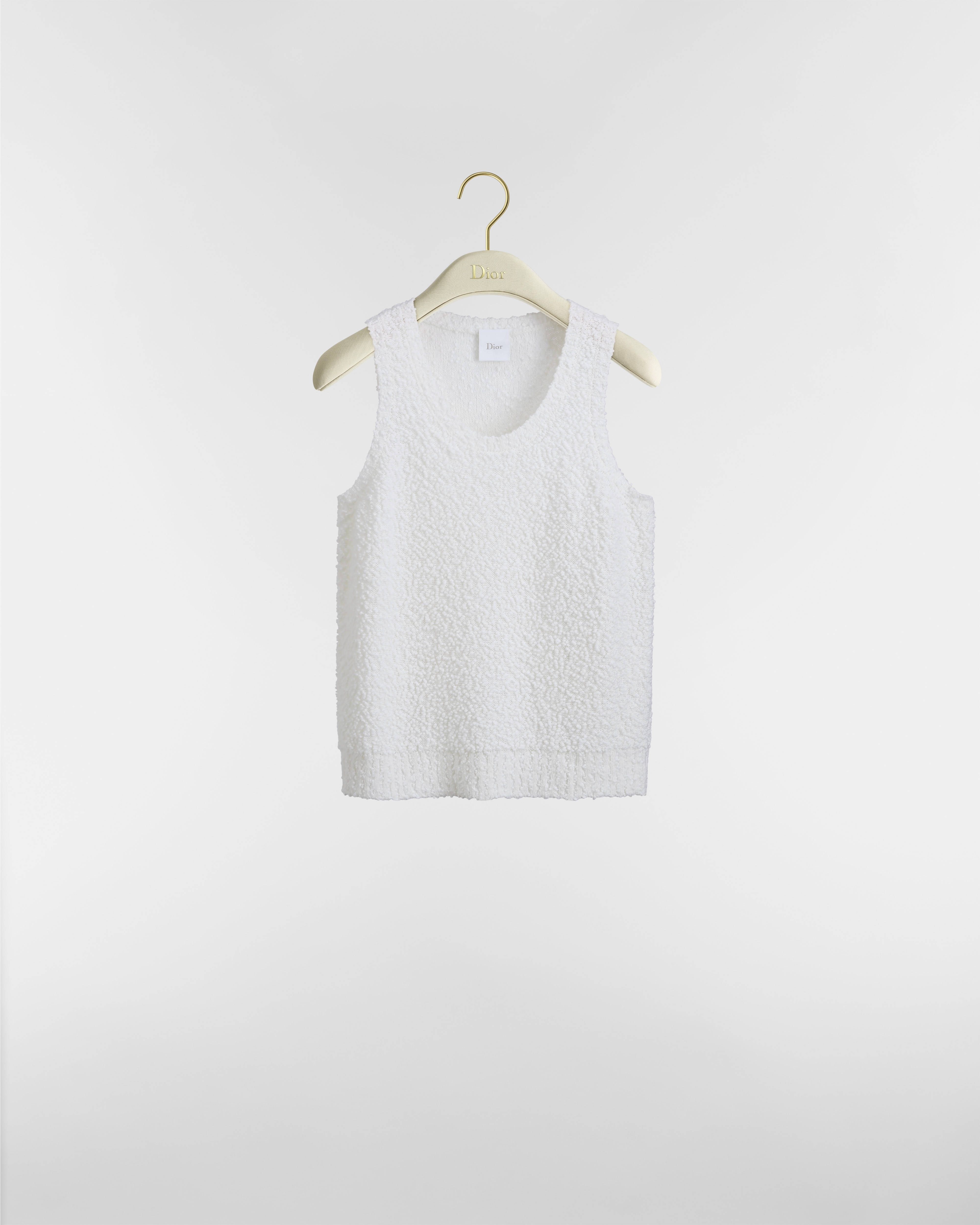 Twin-set Maille de coton et laine bouclette mélangés blancs E02