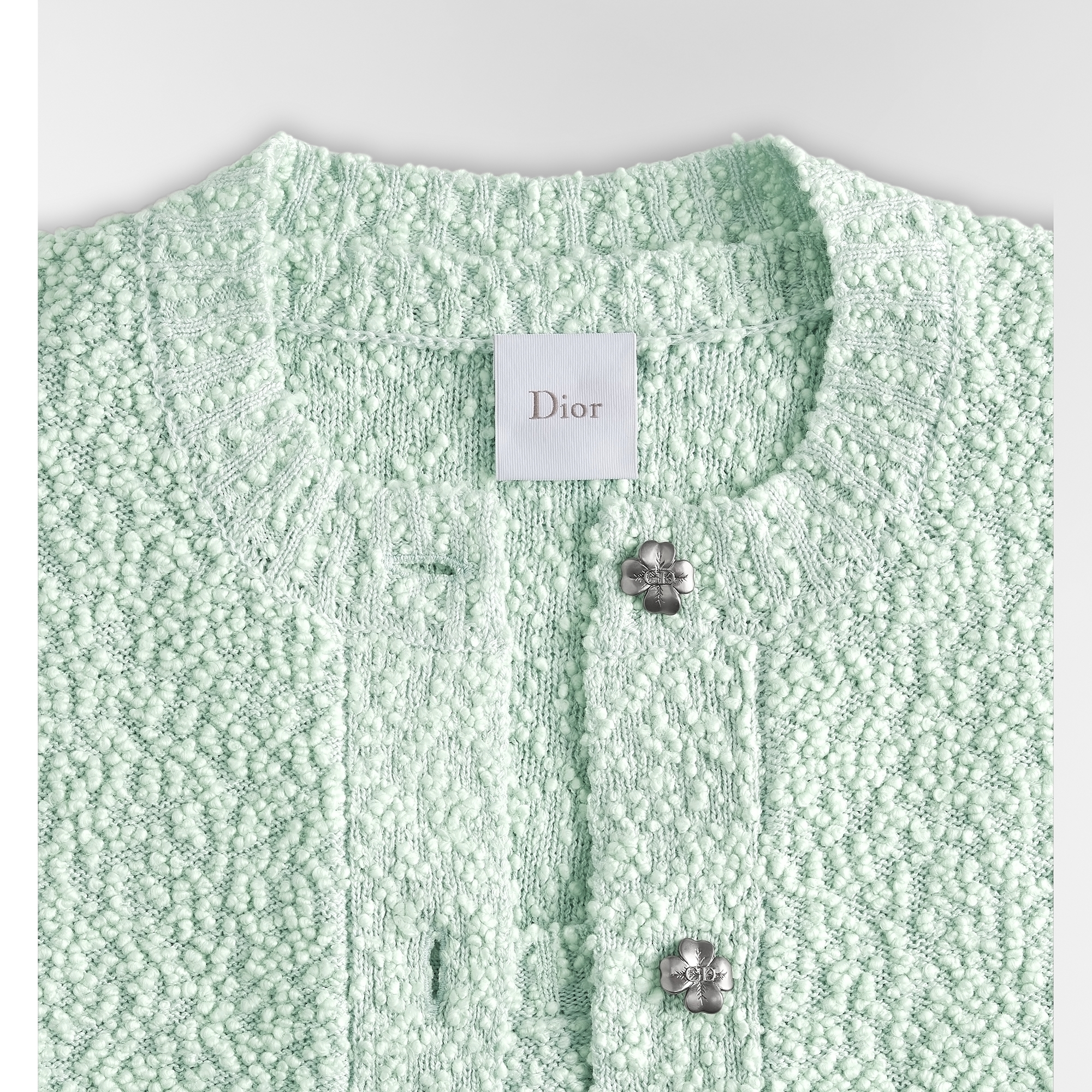 Twinset Green Cotton-Wool-Blend Bouclé Knit E10