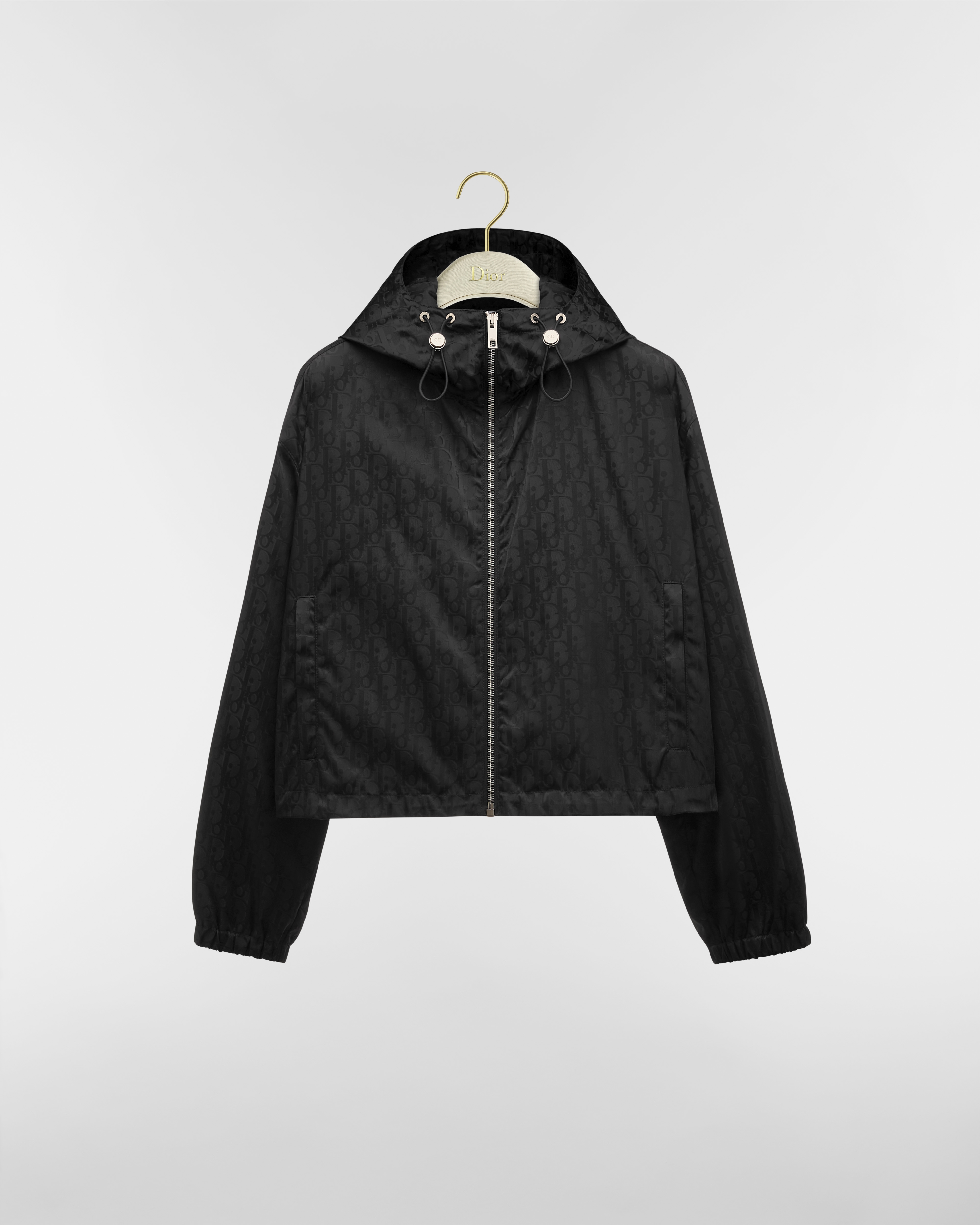 Cropped-Jacke mit Reißverschluss Dior Oblique Funktionstaft in Grau E01