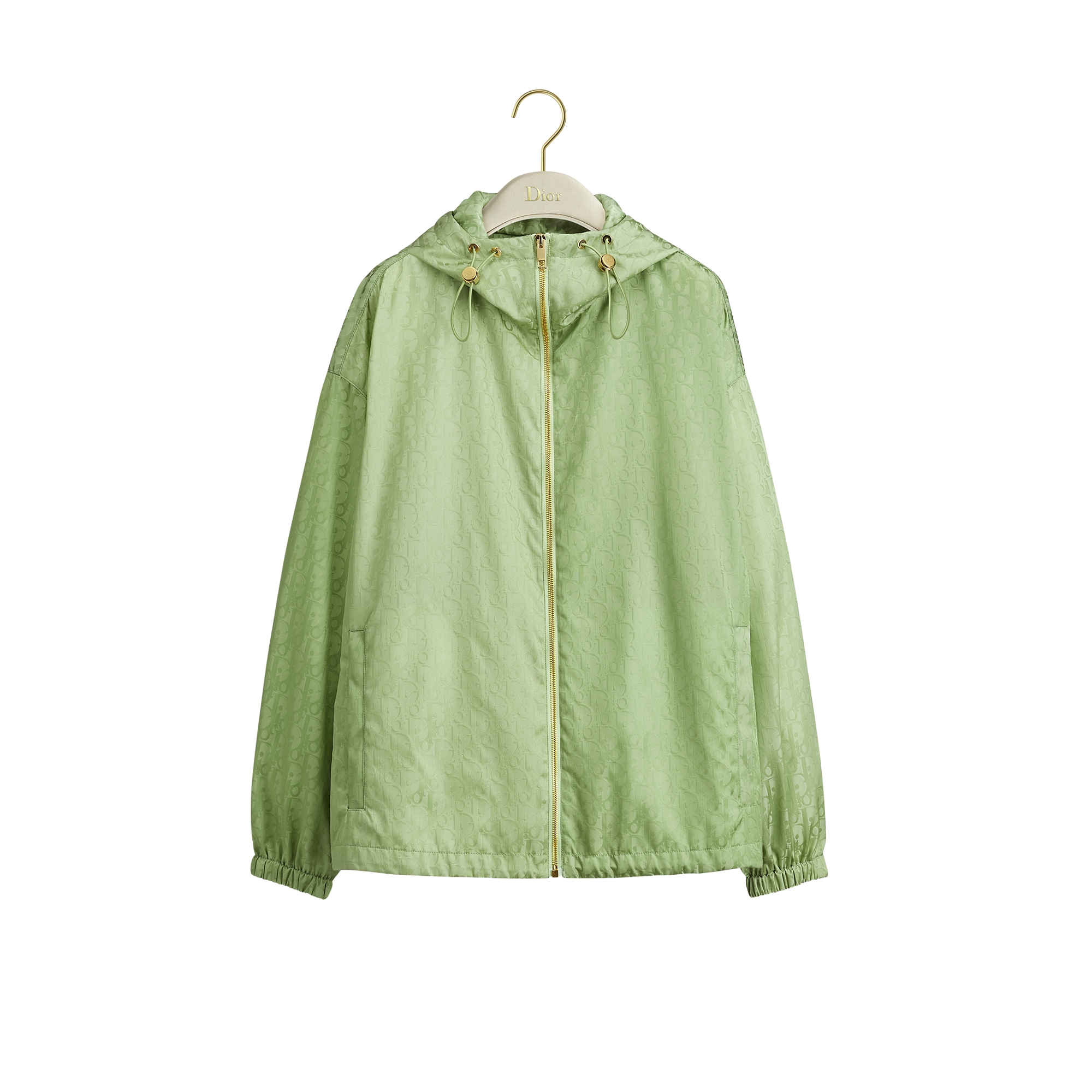 Zipped Jacket Green Dior Oblique Technical Taffeta E01