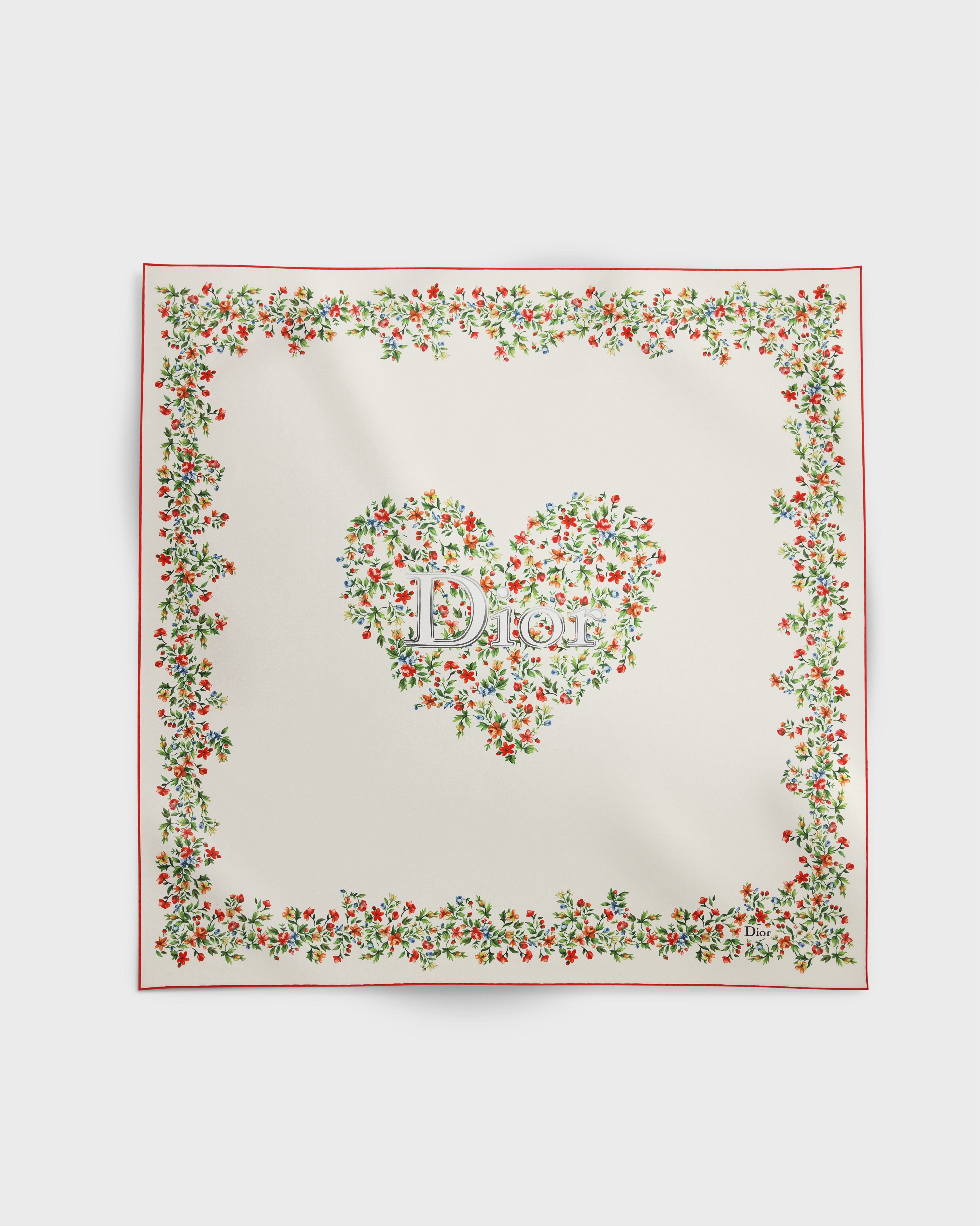 Dioramour Floral Heart 90 スクエアスカーフ シルクツイル E01