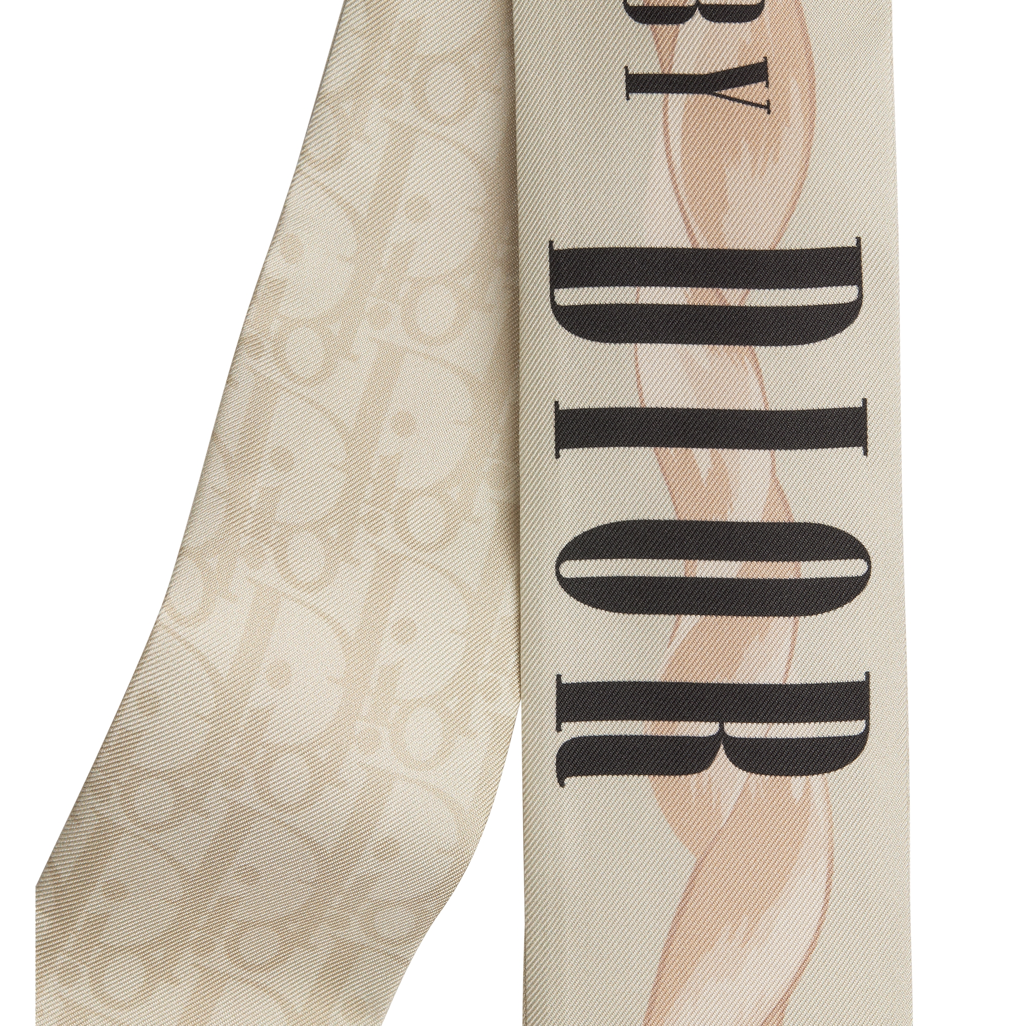 Book Cover Mitzah Scarf Beige and Black Silk Twill E09