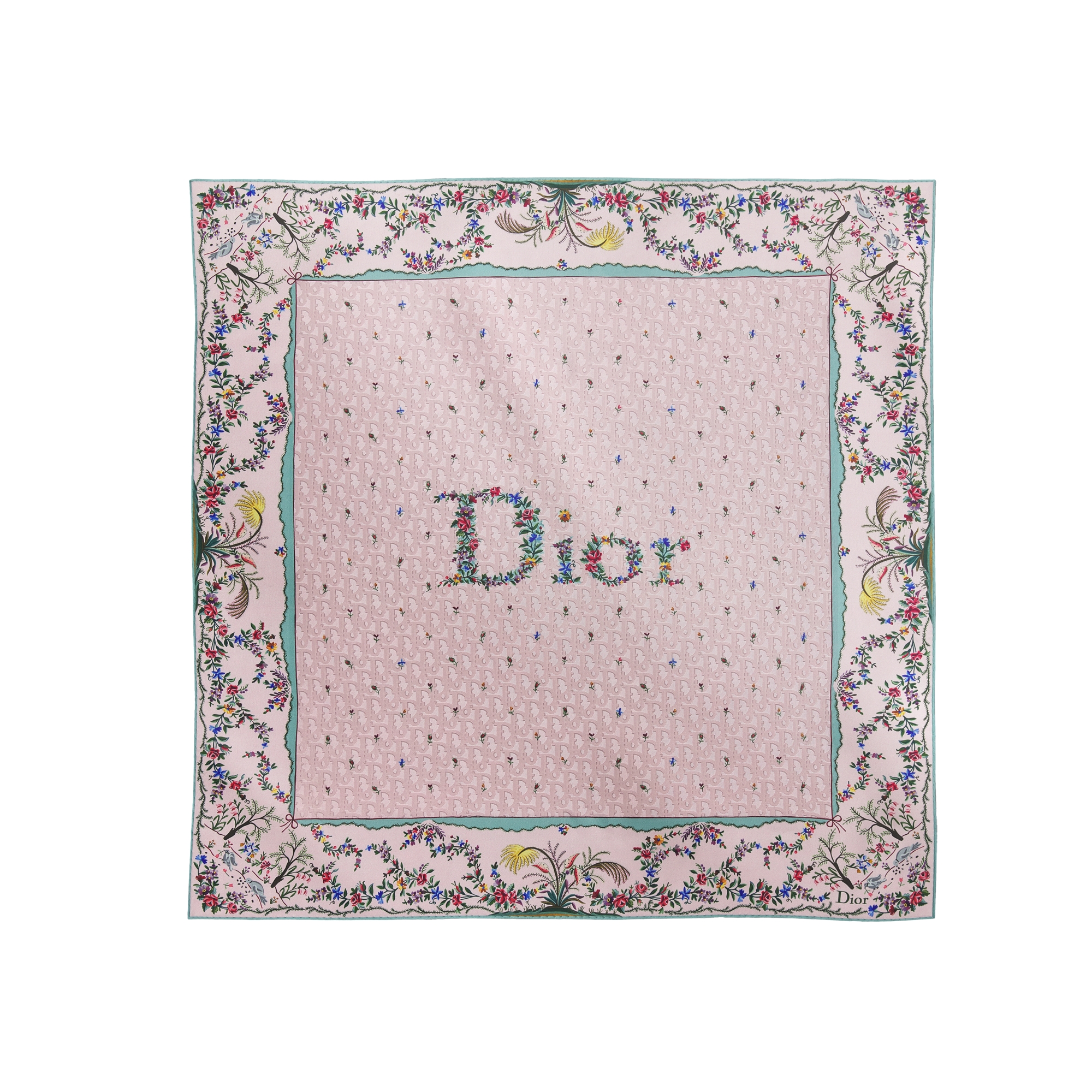  Pink Multicolor Silk Twill