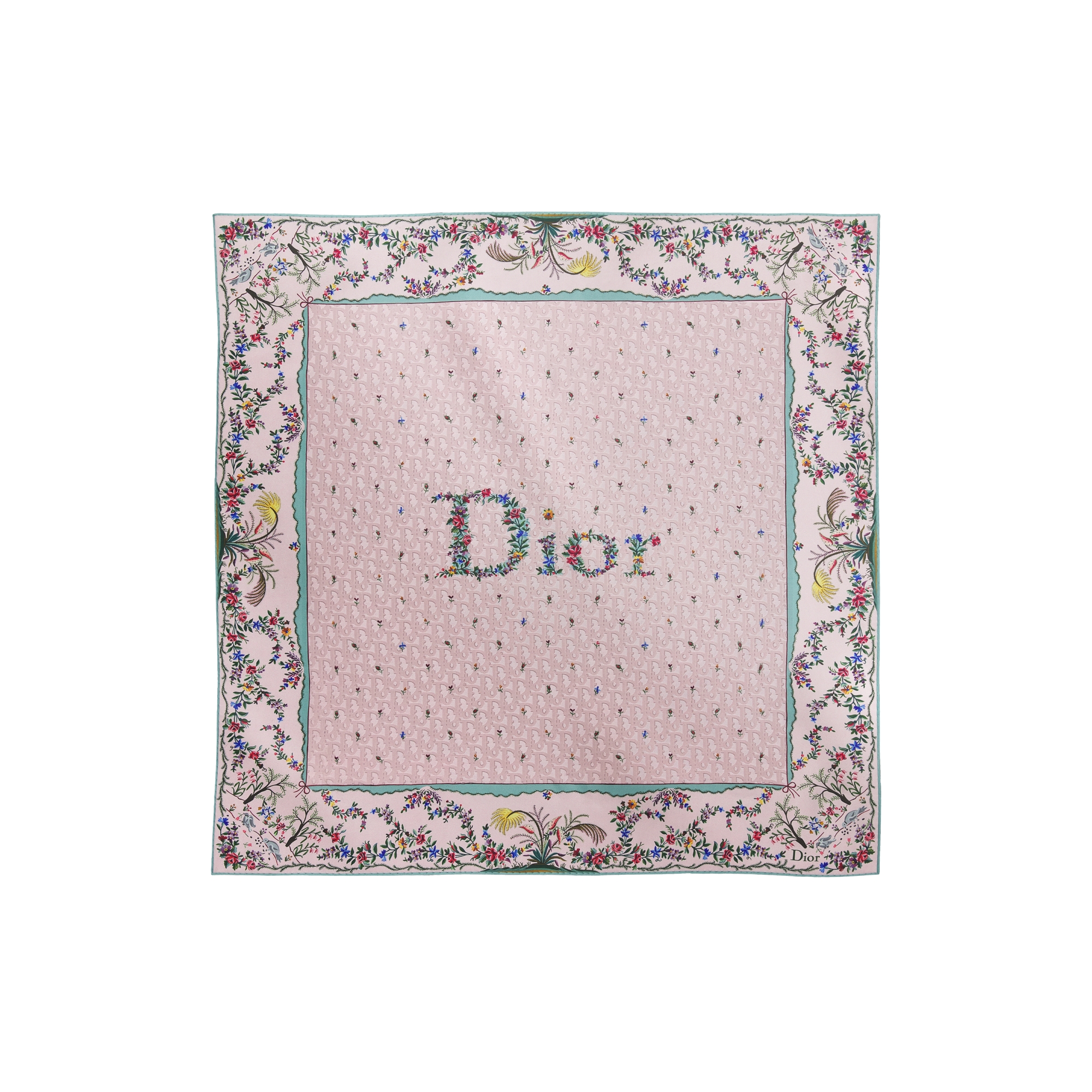  Pink Multicolor Silk Twill