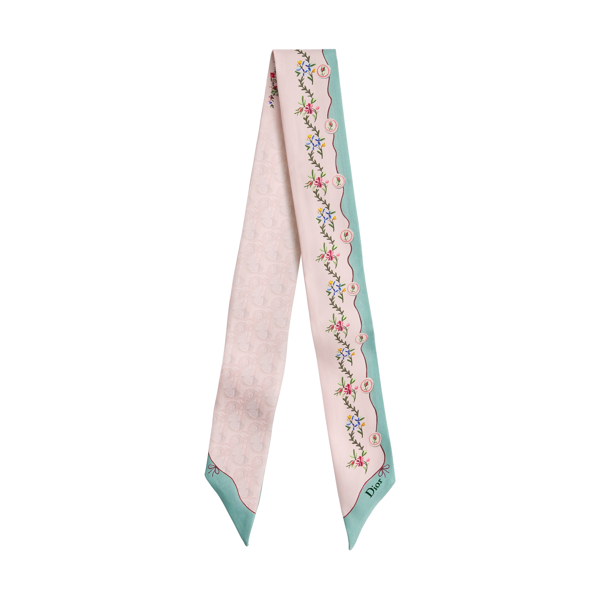  Pink Multicolor Silk Twill