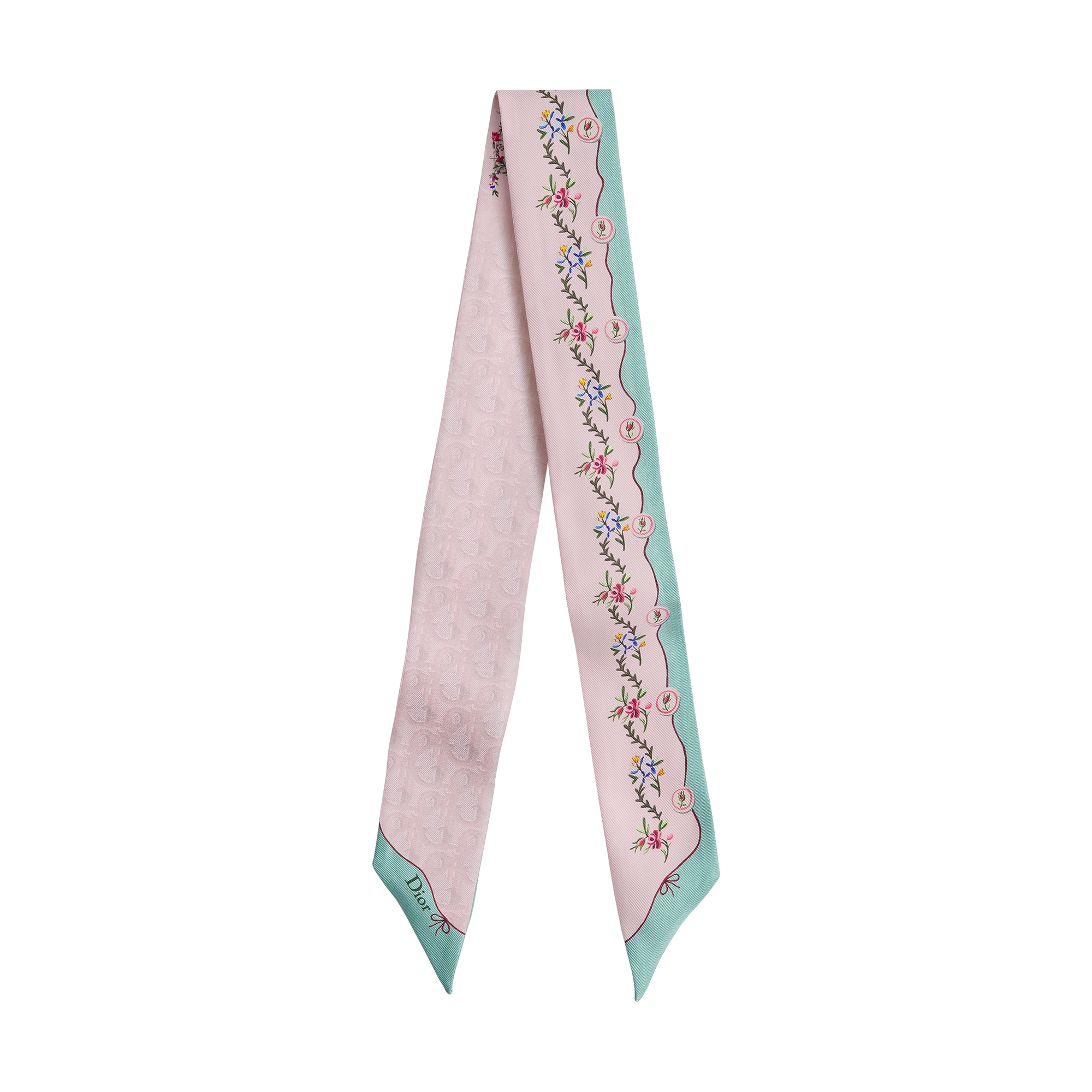  Pink Multicolor Silk Twill