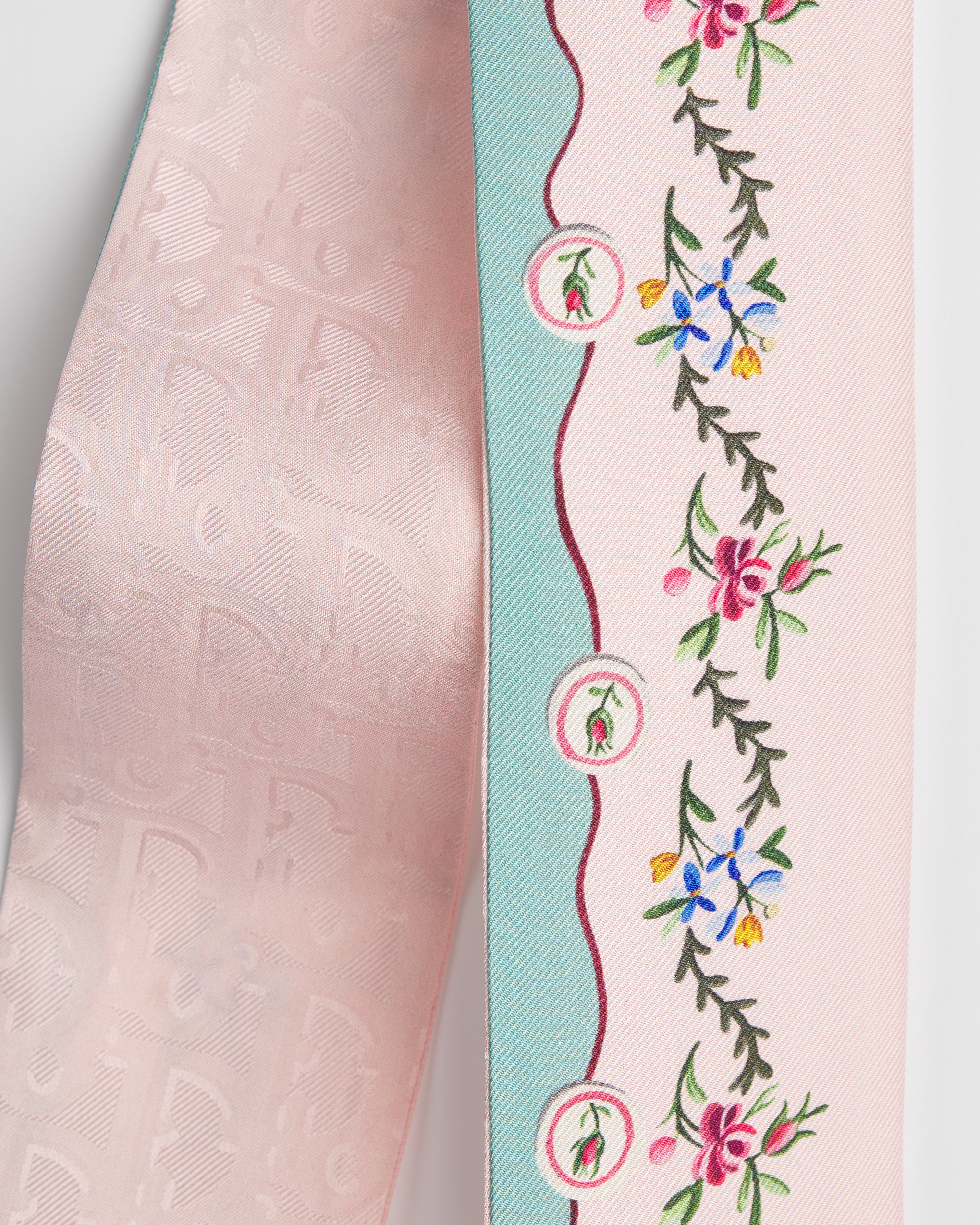 Dioramour Revolution Flowers Mitzah Scarf Pink Multicolor Silk Twill E10