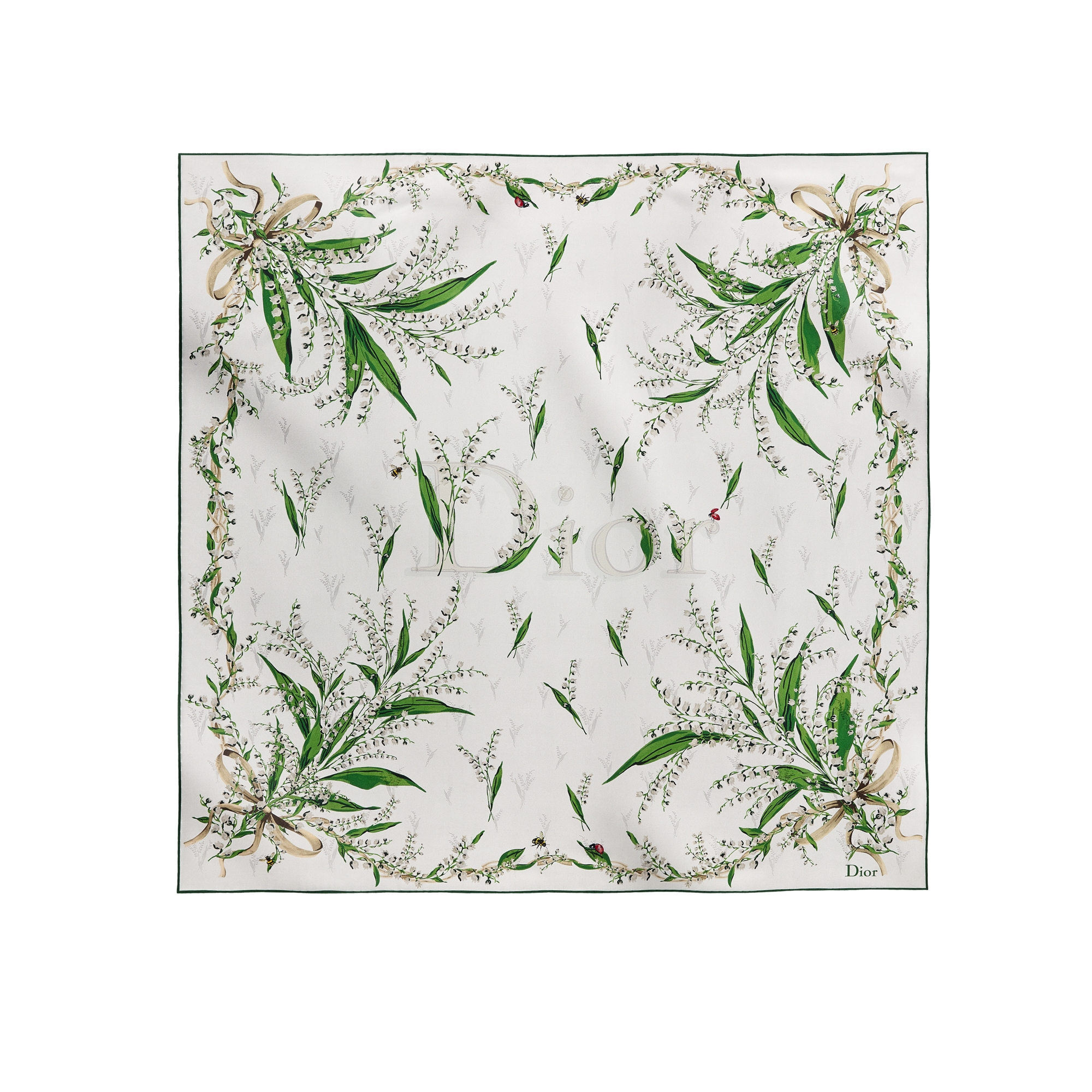  Jacquard de soie blanc multicolore