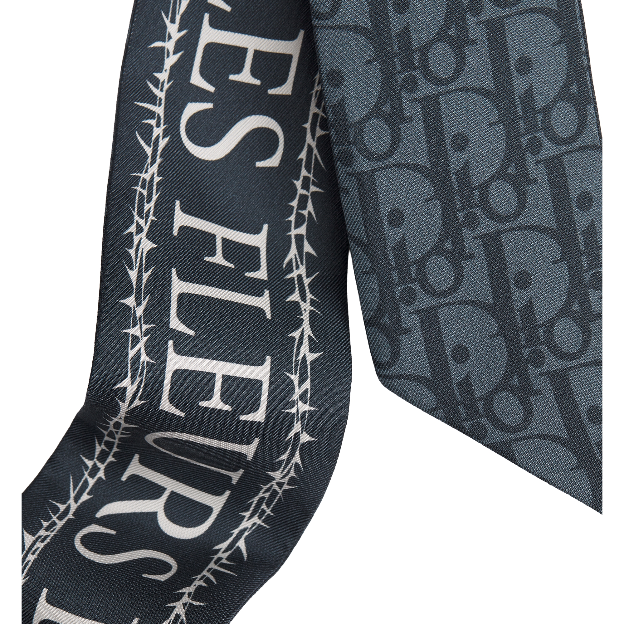 Book Cover Mitzah Scarf Blue and White Silk Twill E10