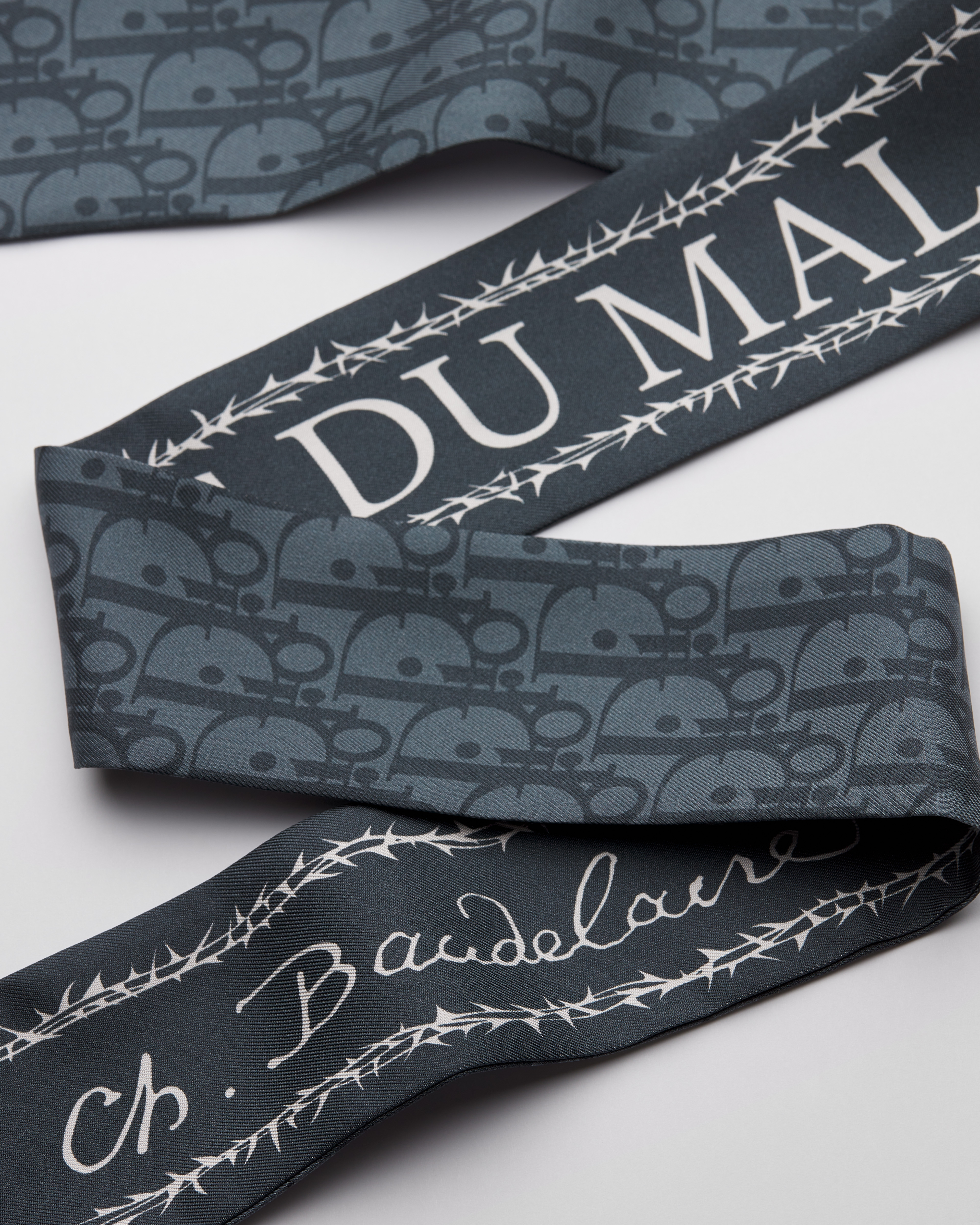 Book Cover Mitzah Scarf Blue and White Silk Twill E09