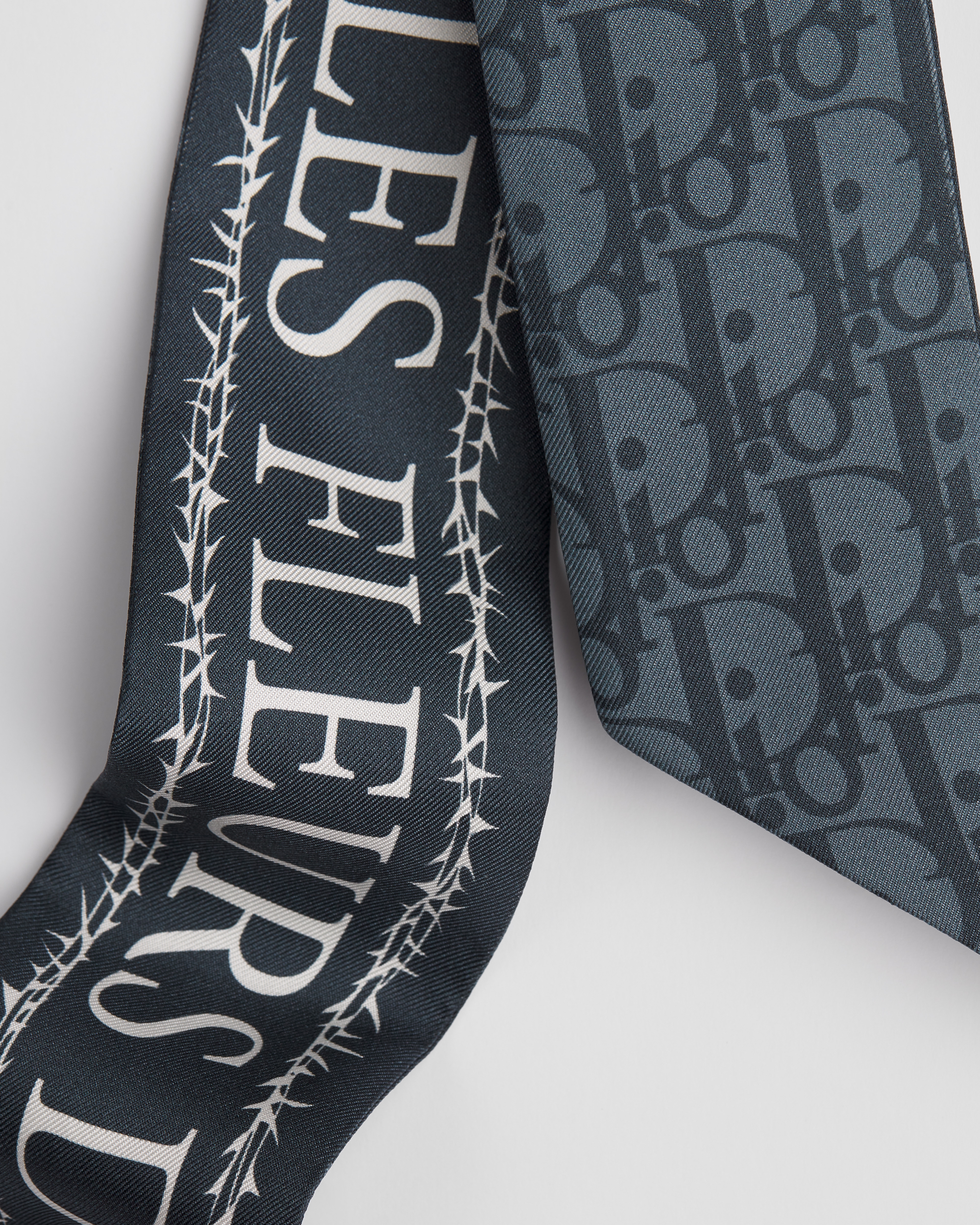 Book Cover Mitzah Scarf Blue and White Silk Twill E10