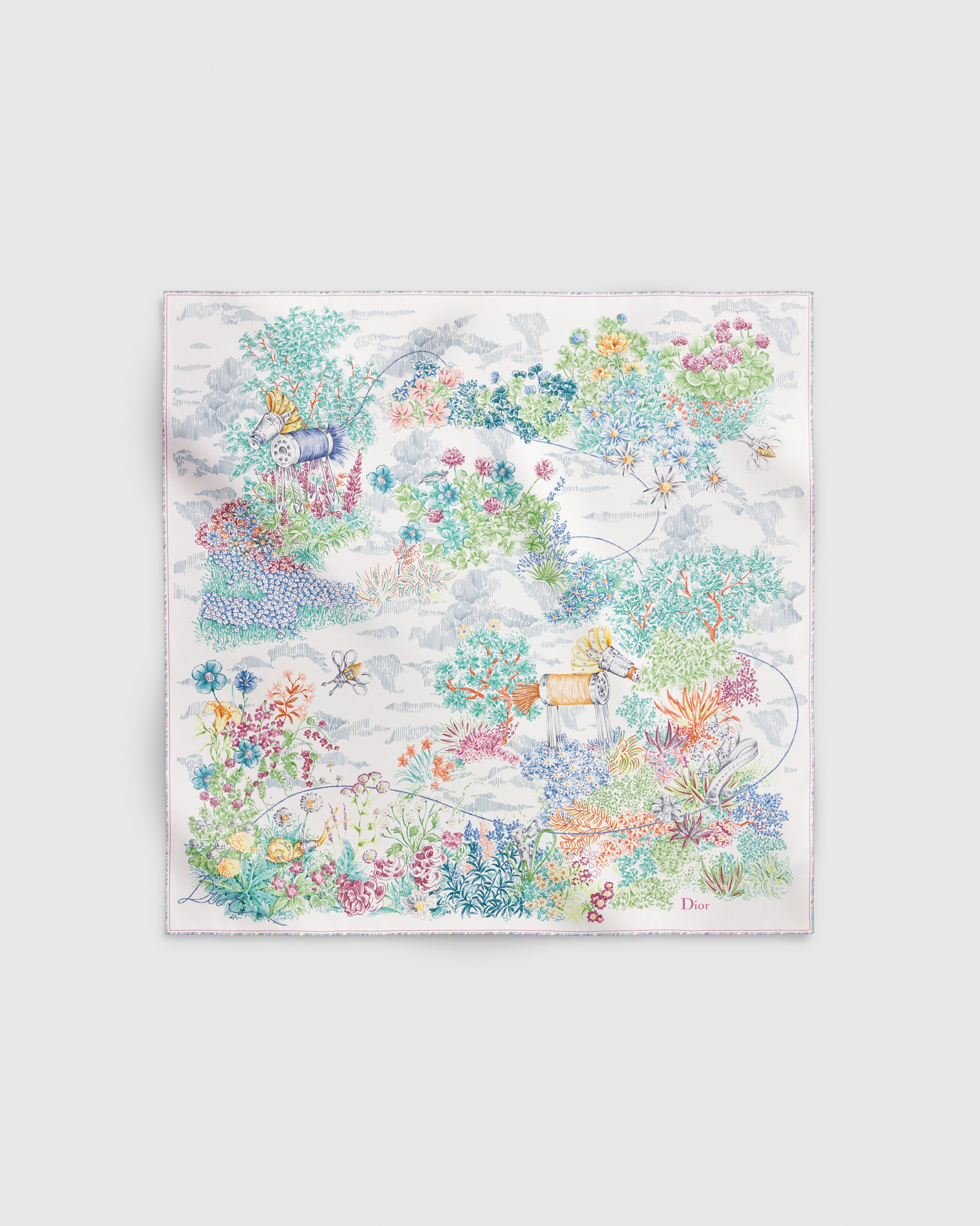 Dior Charming Garden 90 Square Scarf