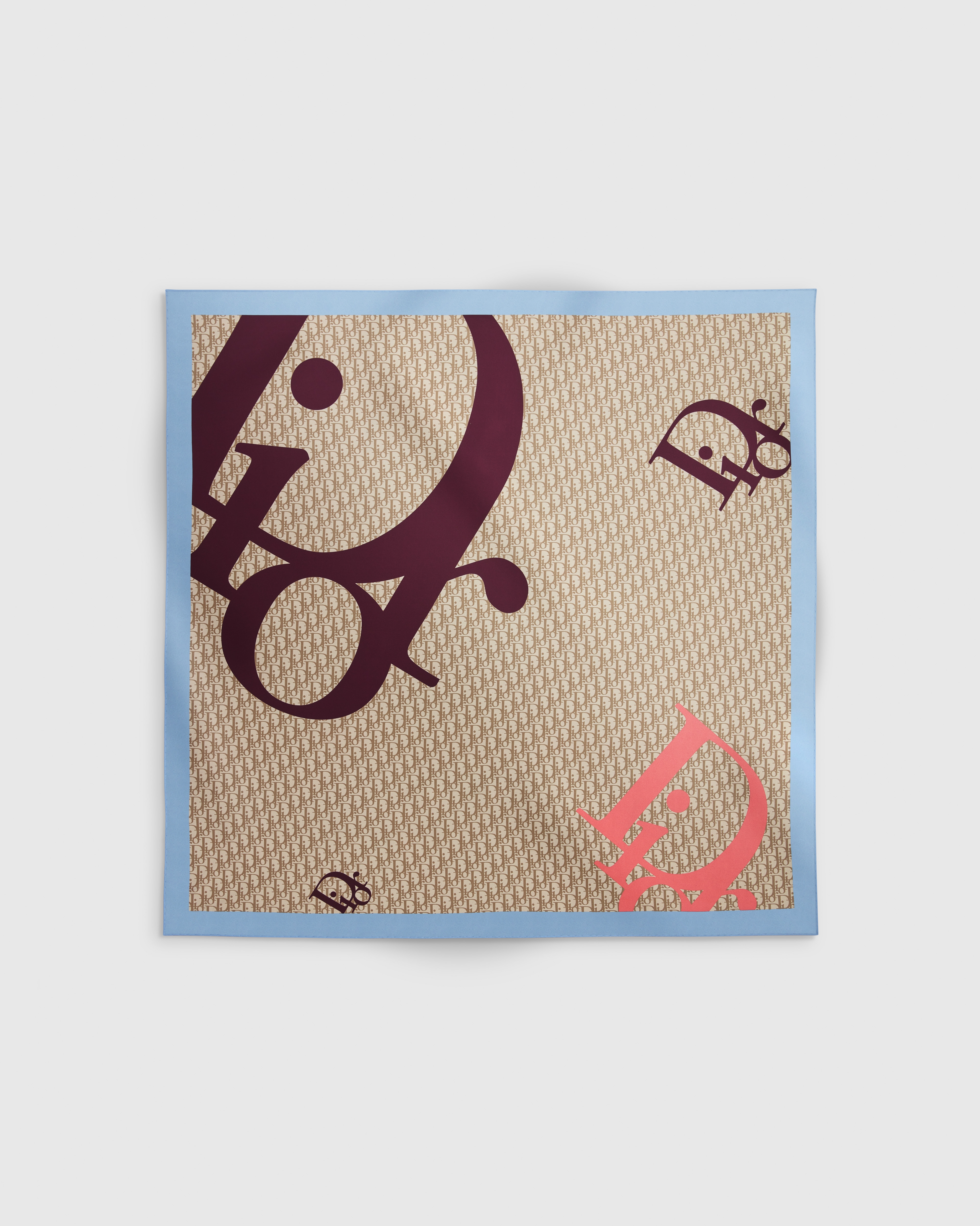 Dior Or Dior Infini 90 Square Scarf Beige Multicolor Silk Twill E01