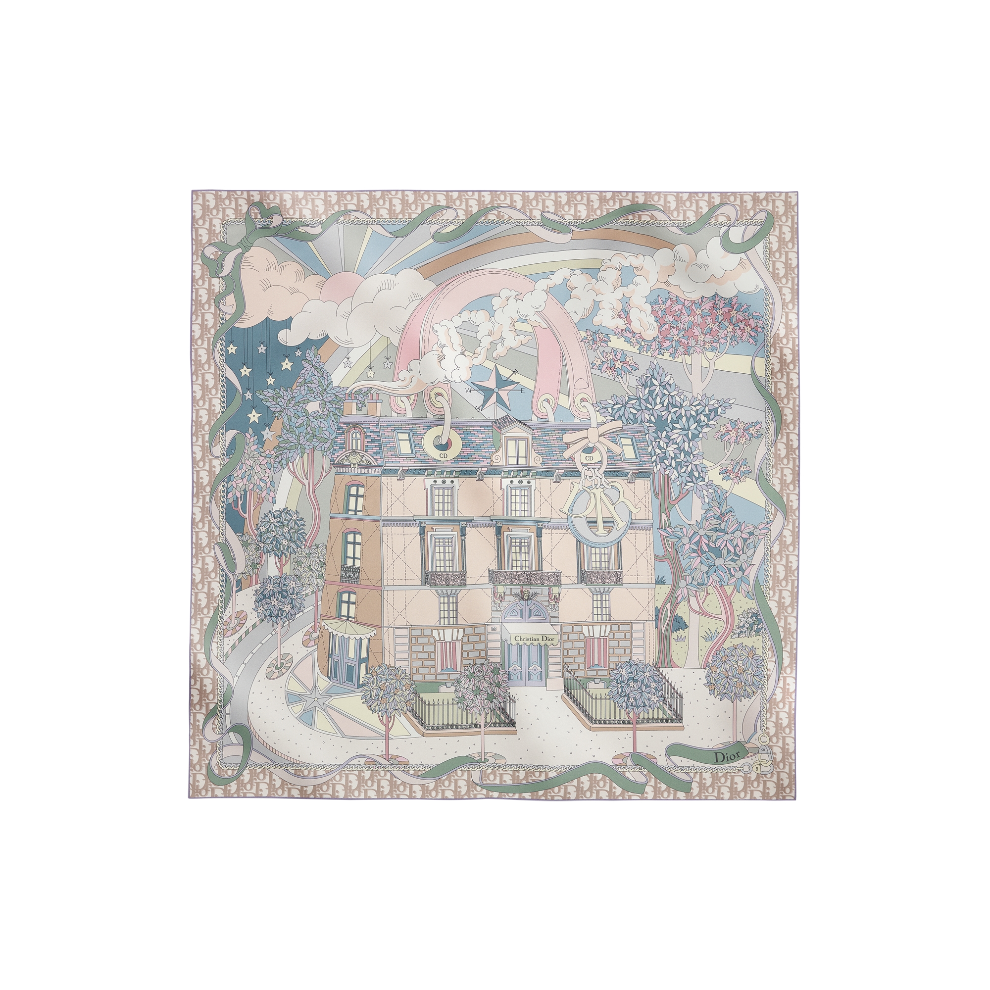  Purple Multicolor Silk Twill