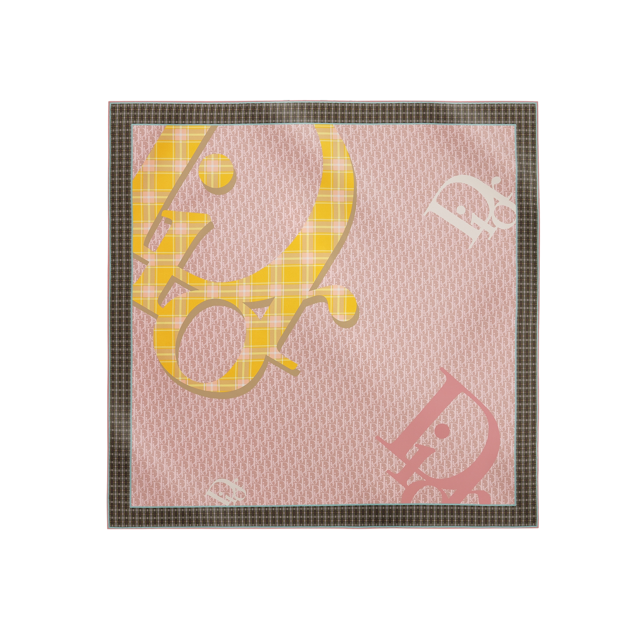  Twill de soie rose multicolore