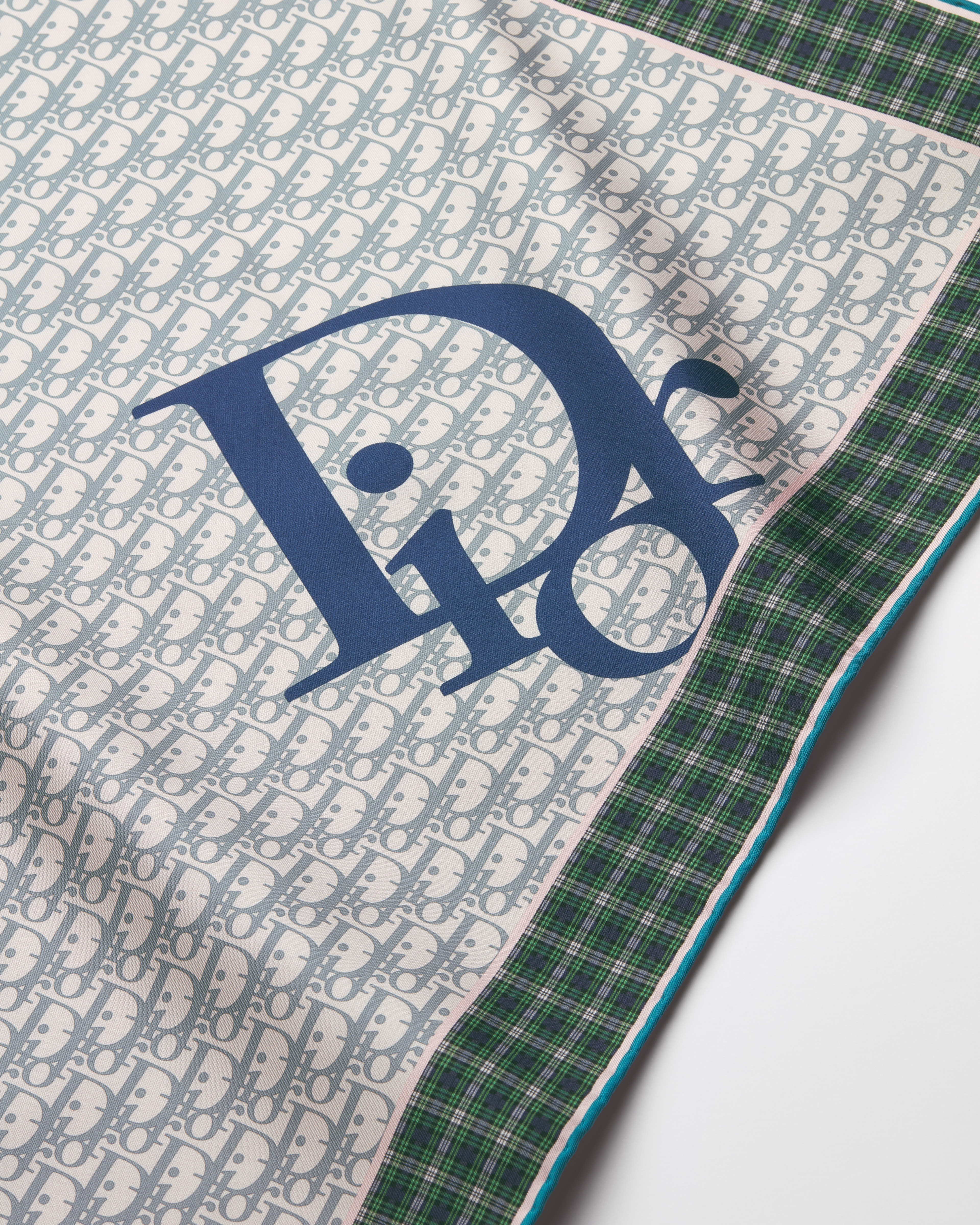 Dior Infini Tartan 90 Square Scarf