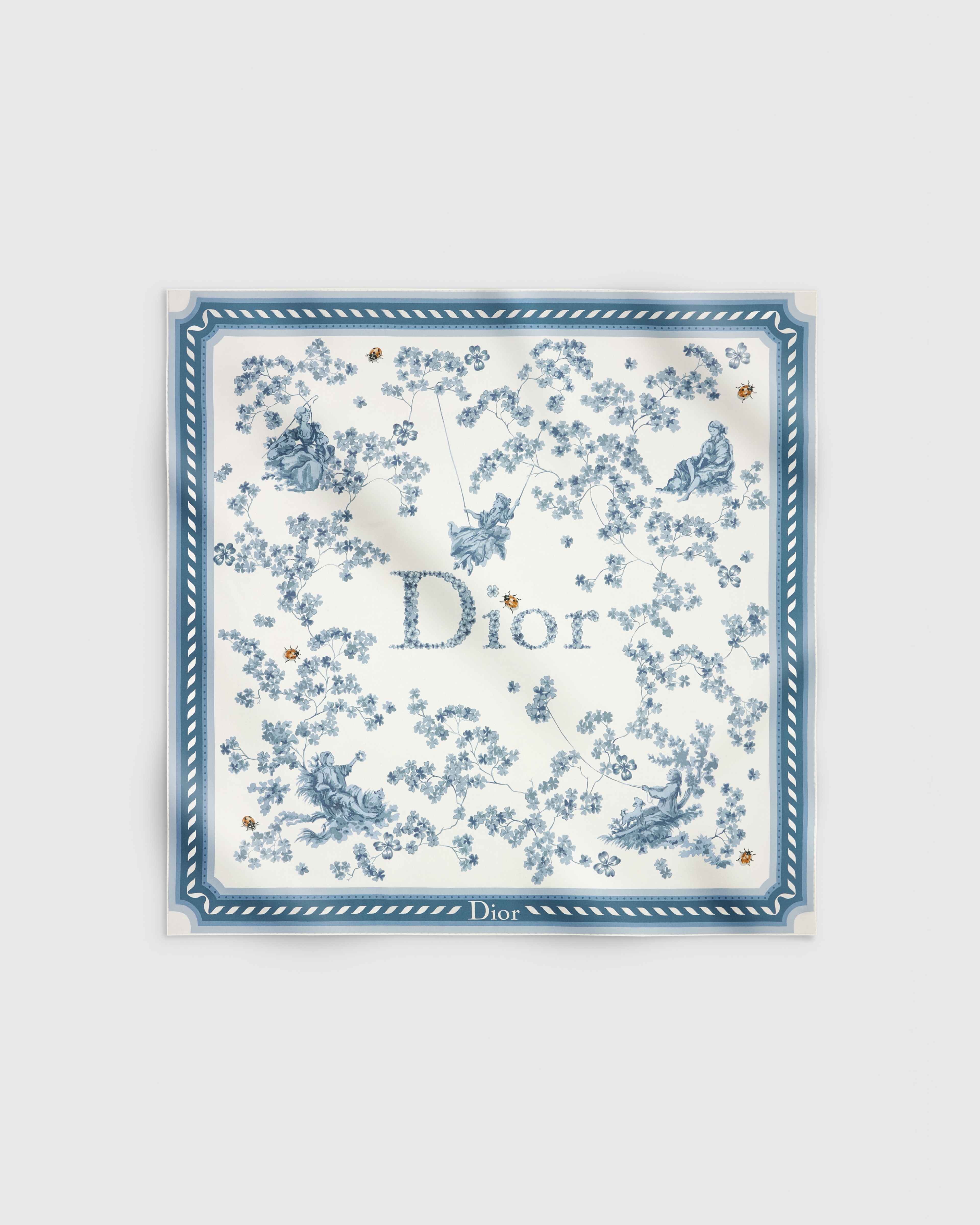 Toile de Jouy Clover 90 Square Scarf