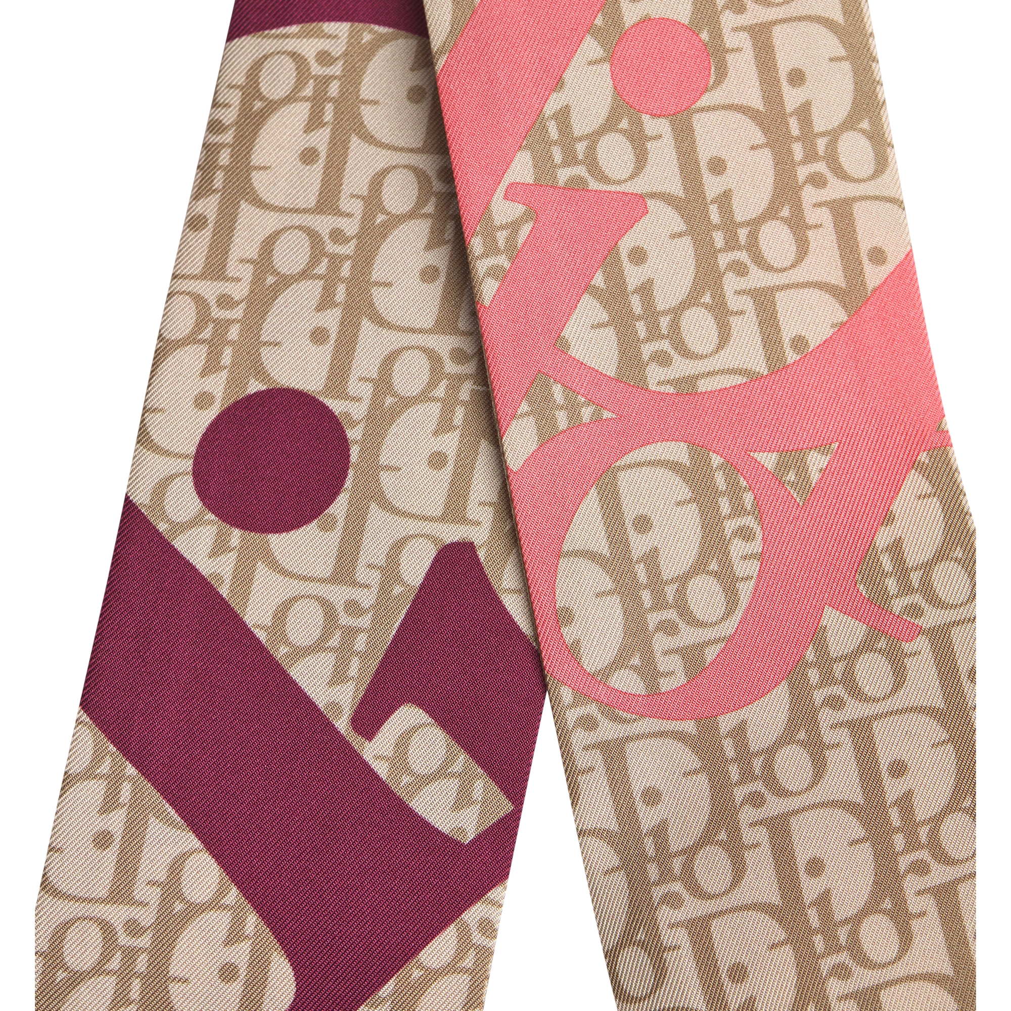 Dior Or Dior Infini Mitzah Scarf Beige Multicolor Silk Twill E10