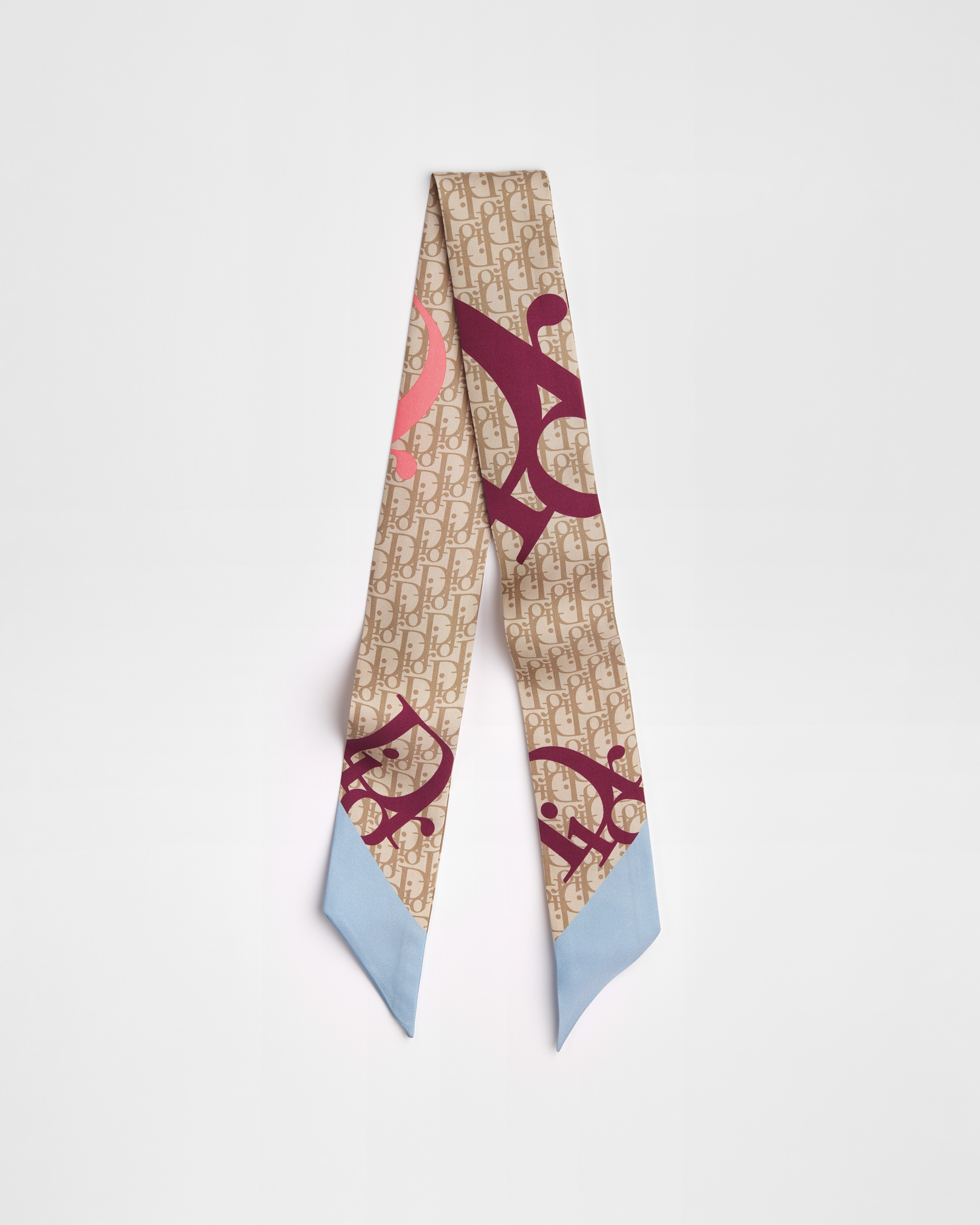 Dior Or Dior Infini Mitzah Scarf Beige Multicolor Silk Twill E01