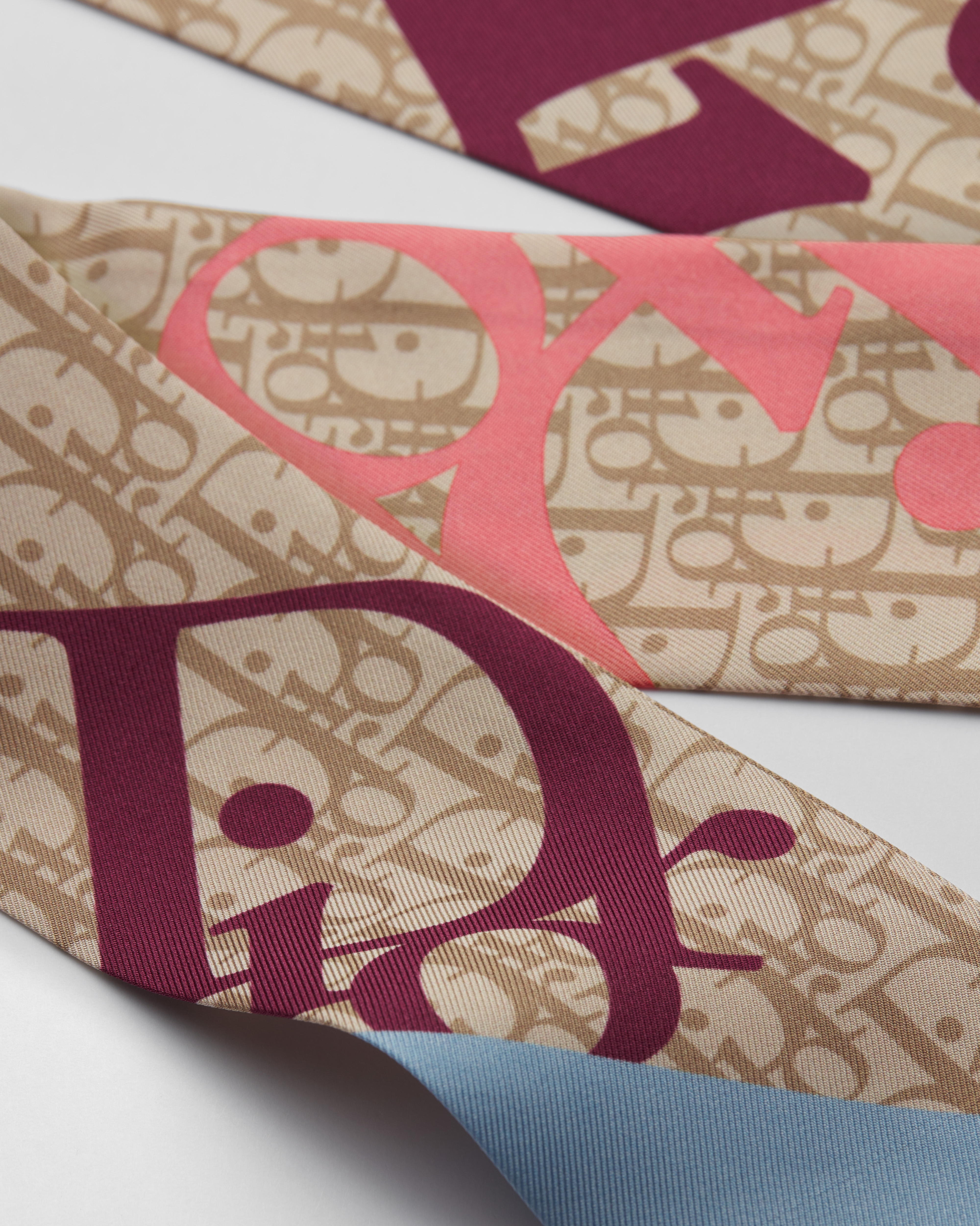 Dior Or Dior Infini Mitzah Scarf Beige Multicolor Silk Twill E09