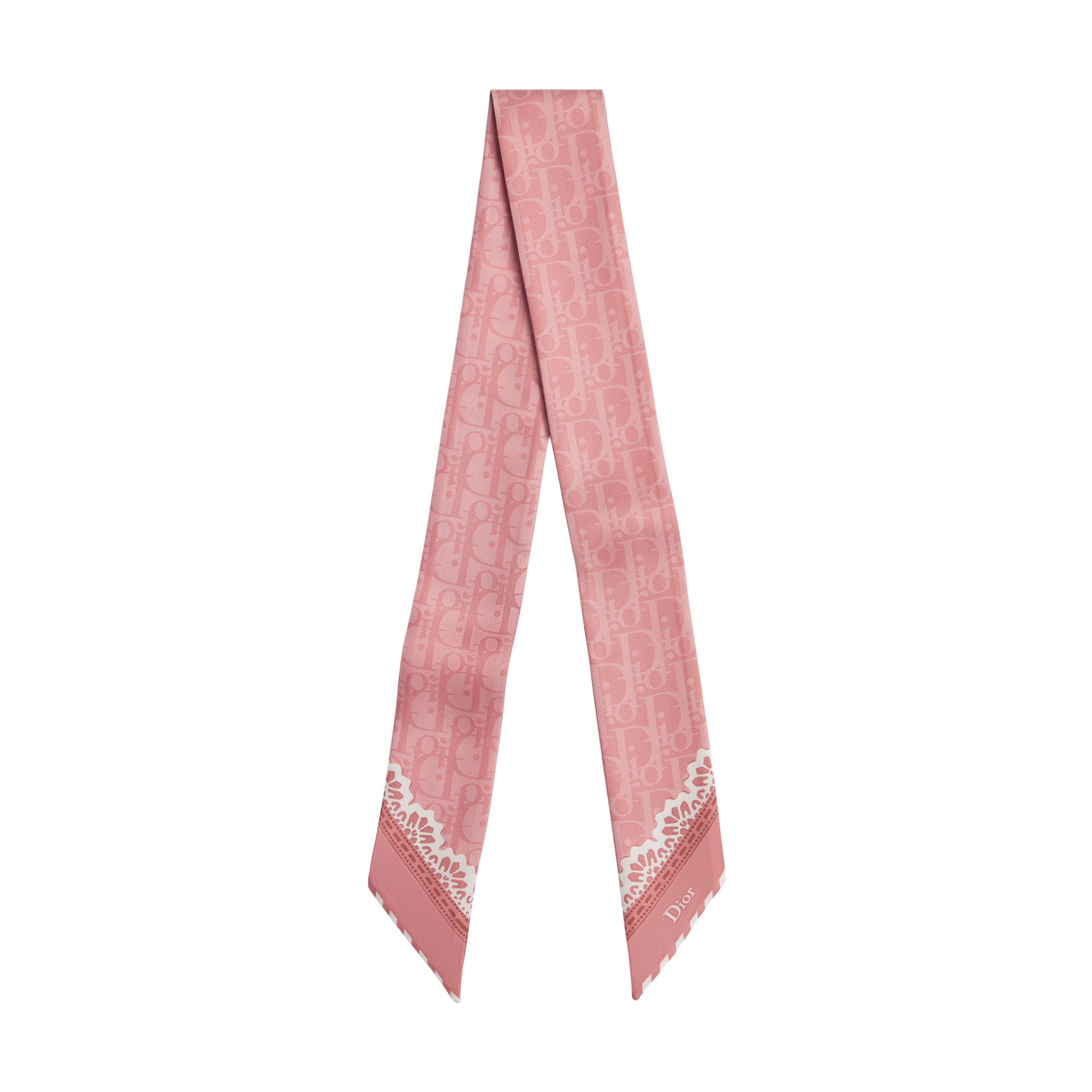 Dior Médaillon Mitzah Scarf Pink Silk Twill E01
