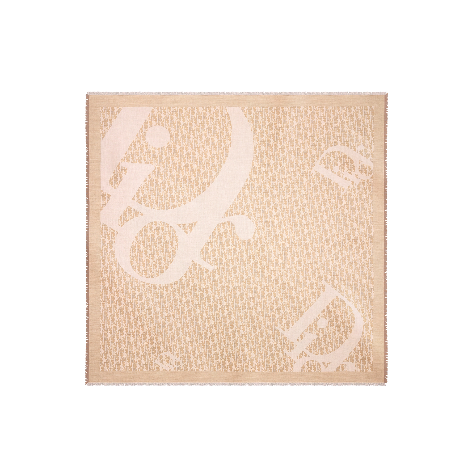  Jacquard de algodão, cashmere e seda bege