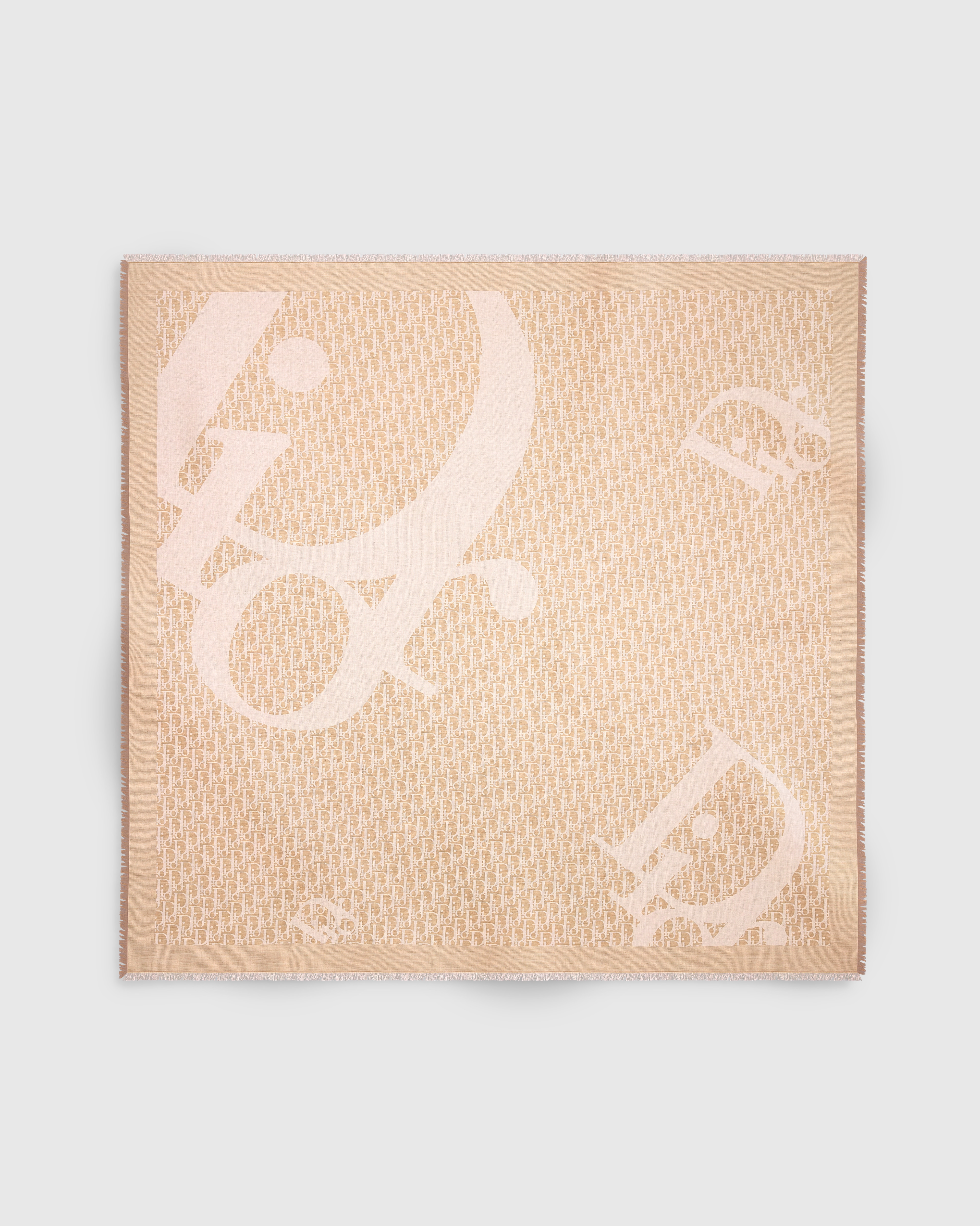 Dior Infini Schultertuch Baumwolle, Kaschmir und Seidenjacquard in Beige E01