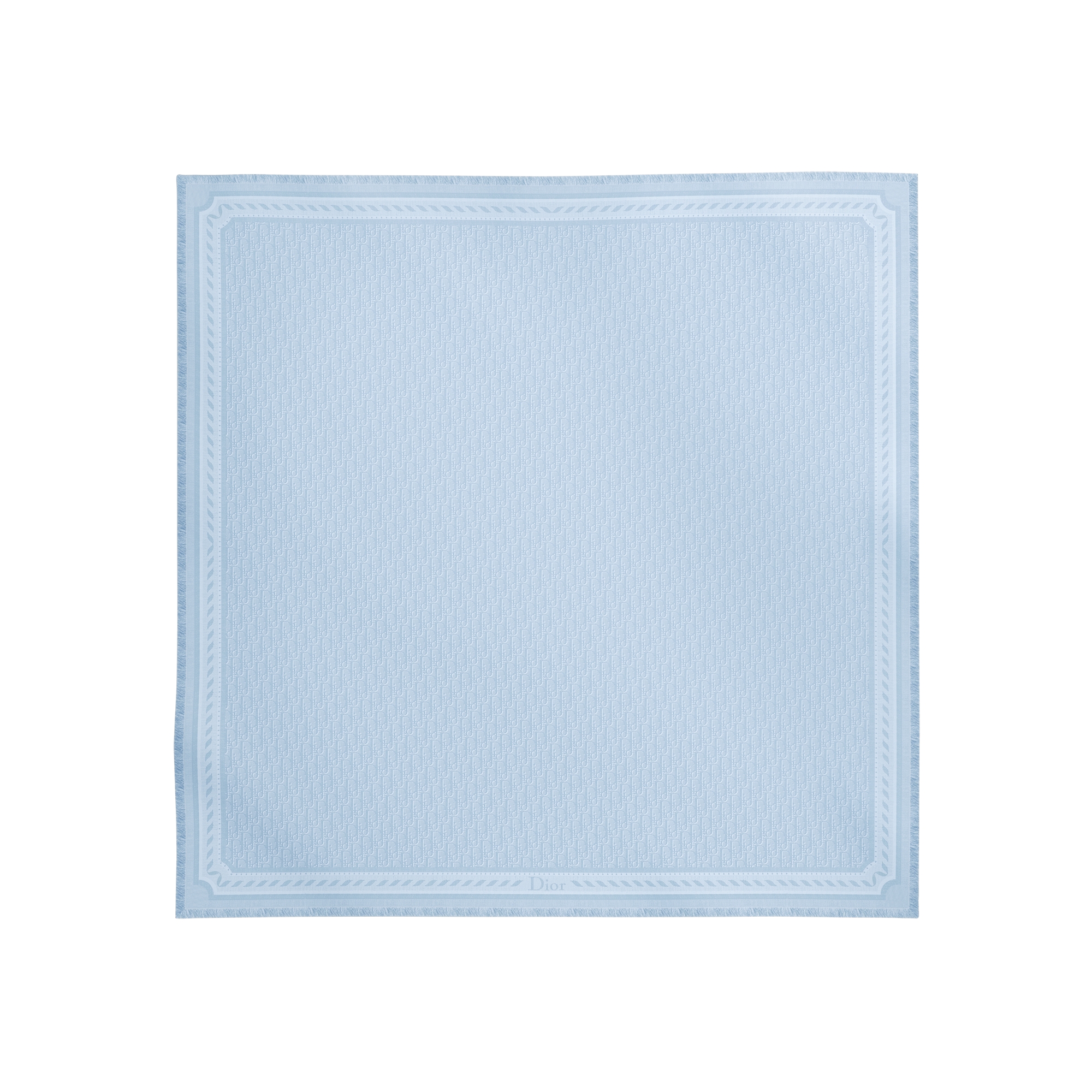  Jacquard de soie et laine bleues