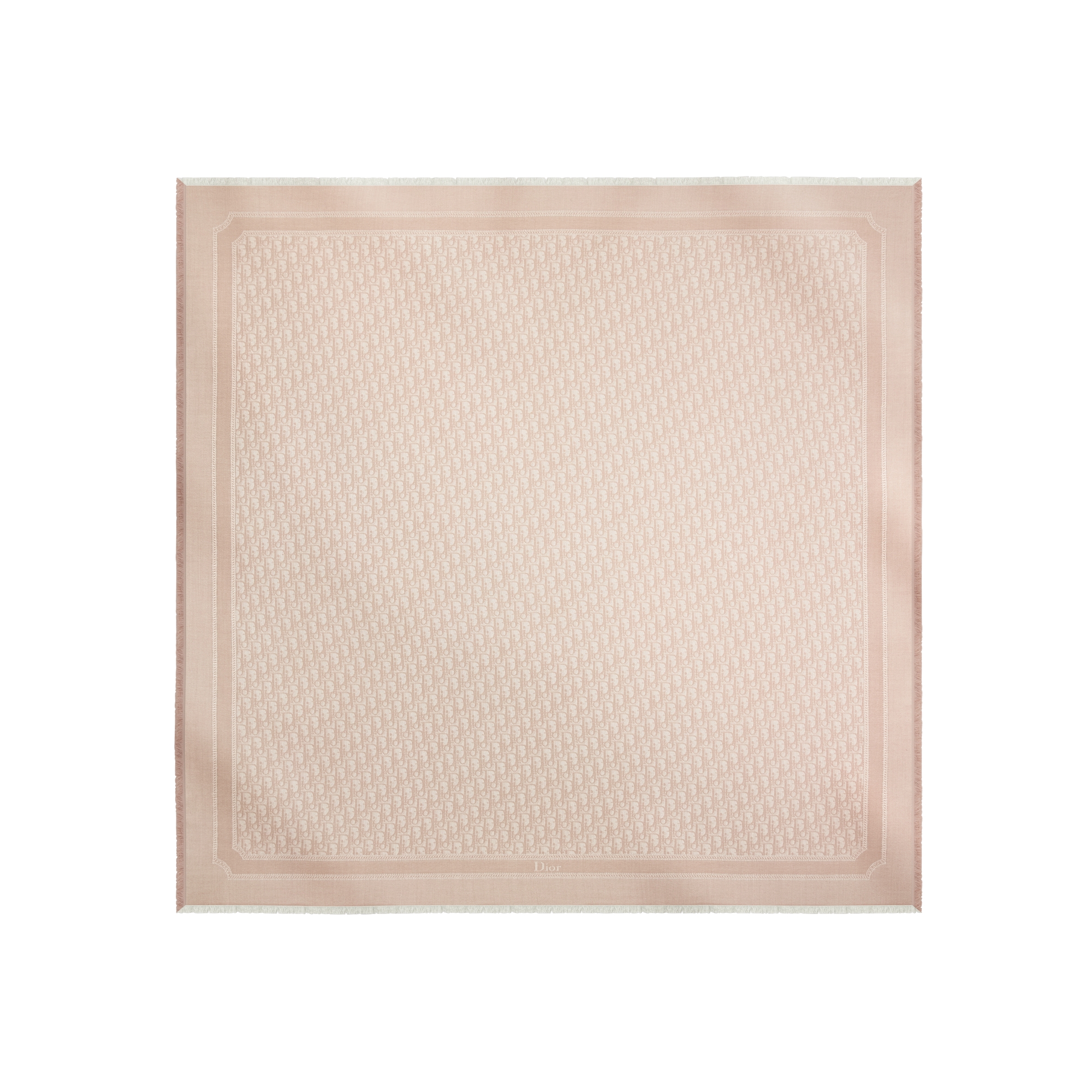 Dior Oblique Shawl Rose des Vents Virgin Wool Jacquard E01
