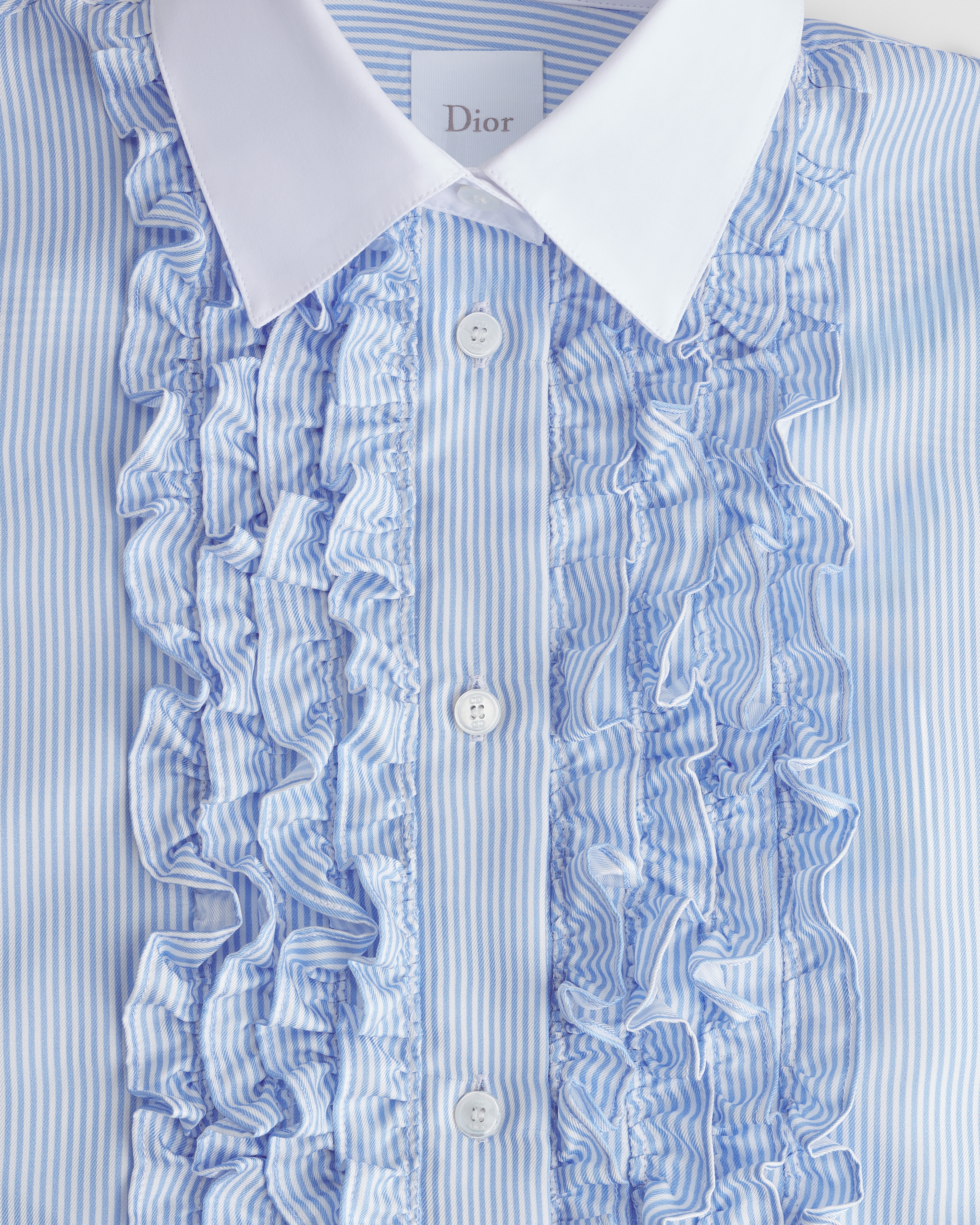 Dioriviera Blouse with Ruffled Plastron