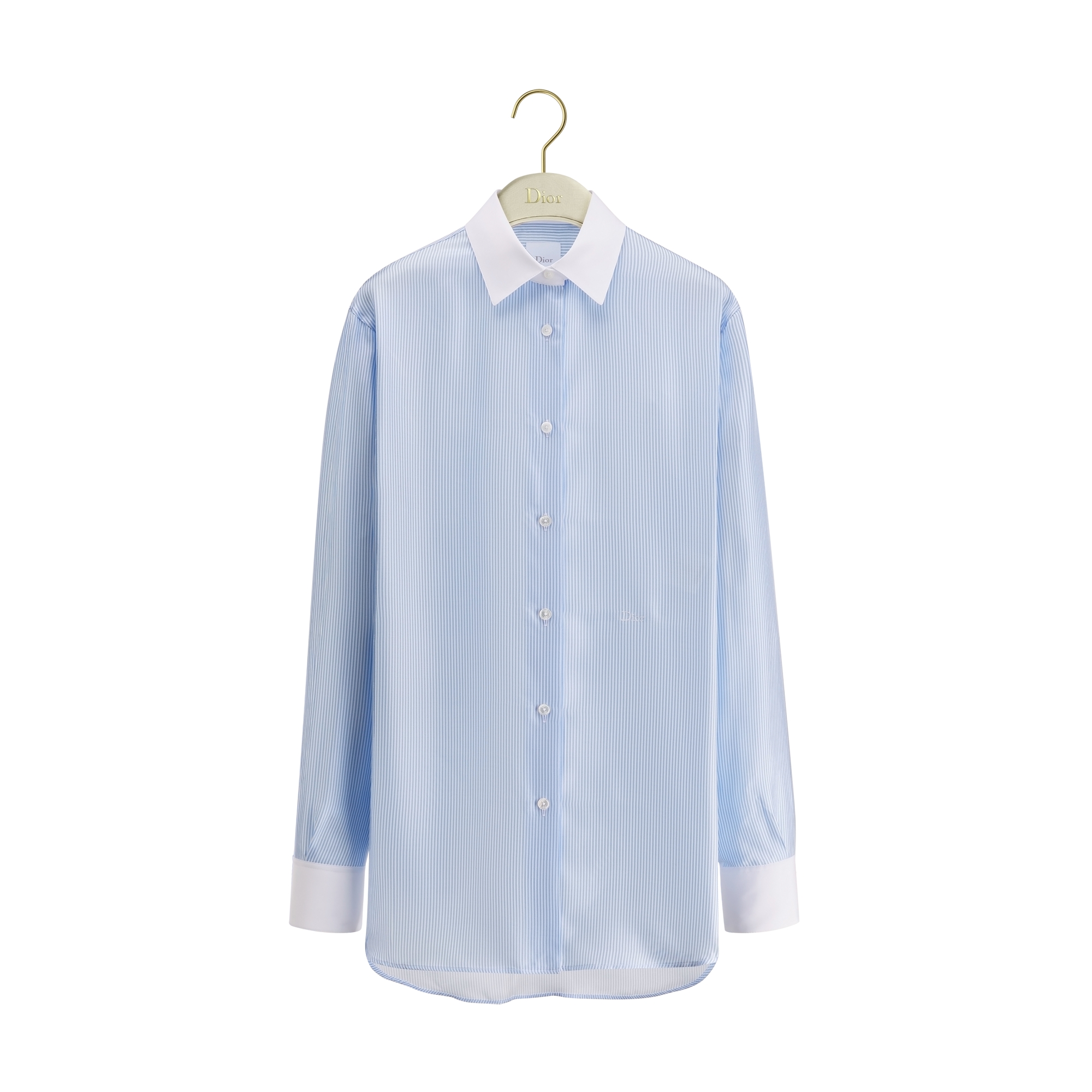  Seidentwill in Blau und Weiß mit D-Stripes Motiv