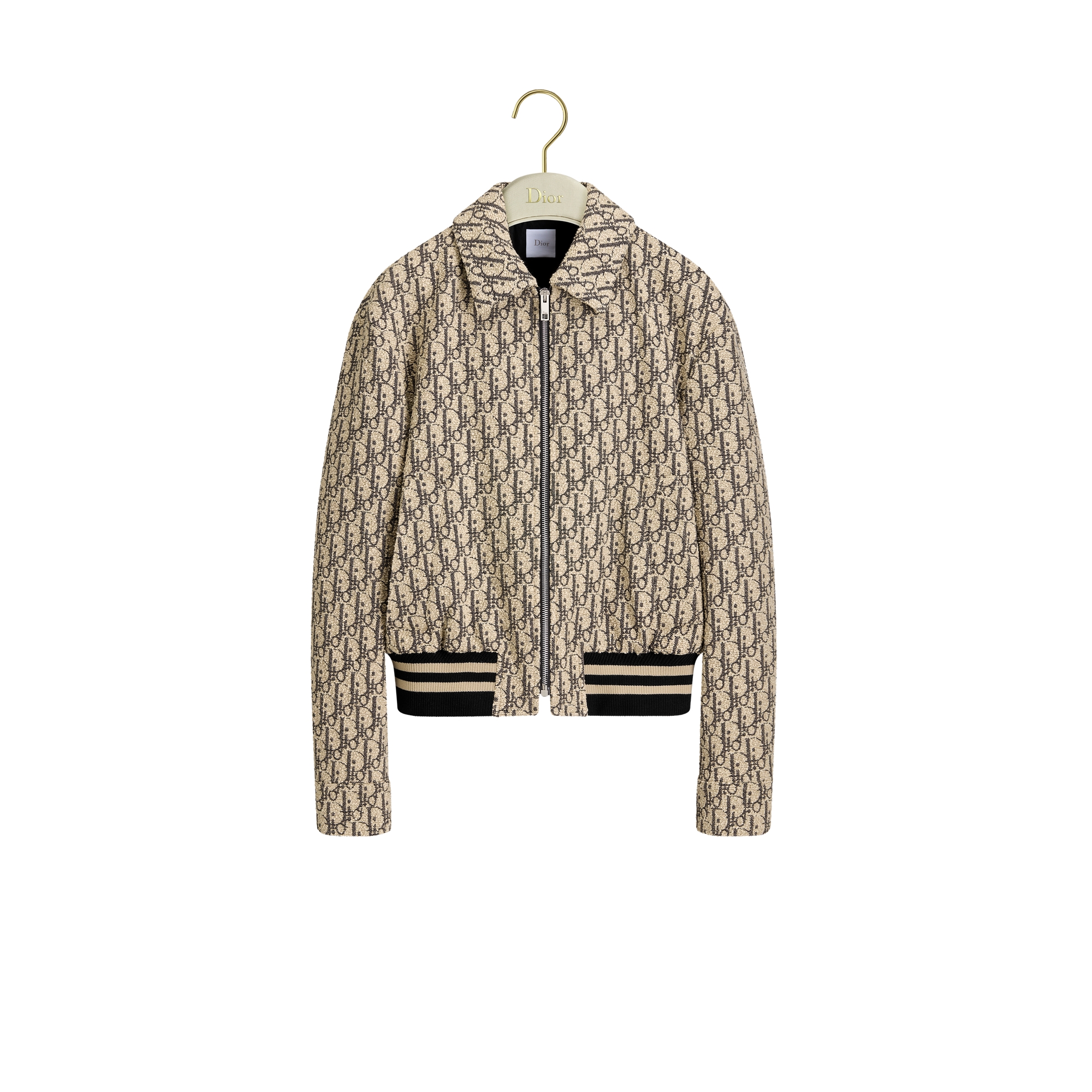 Dioriviera Zipped Jacket Beige Spongy Dior Oblique Double-Faced
