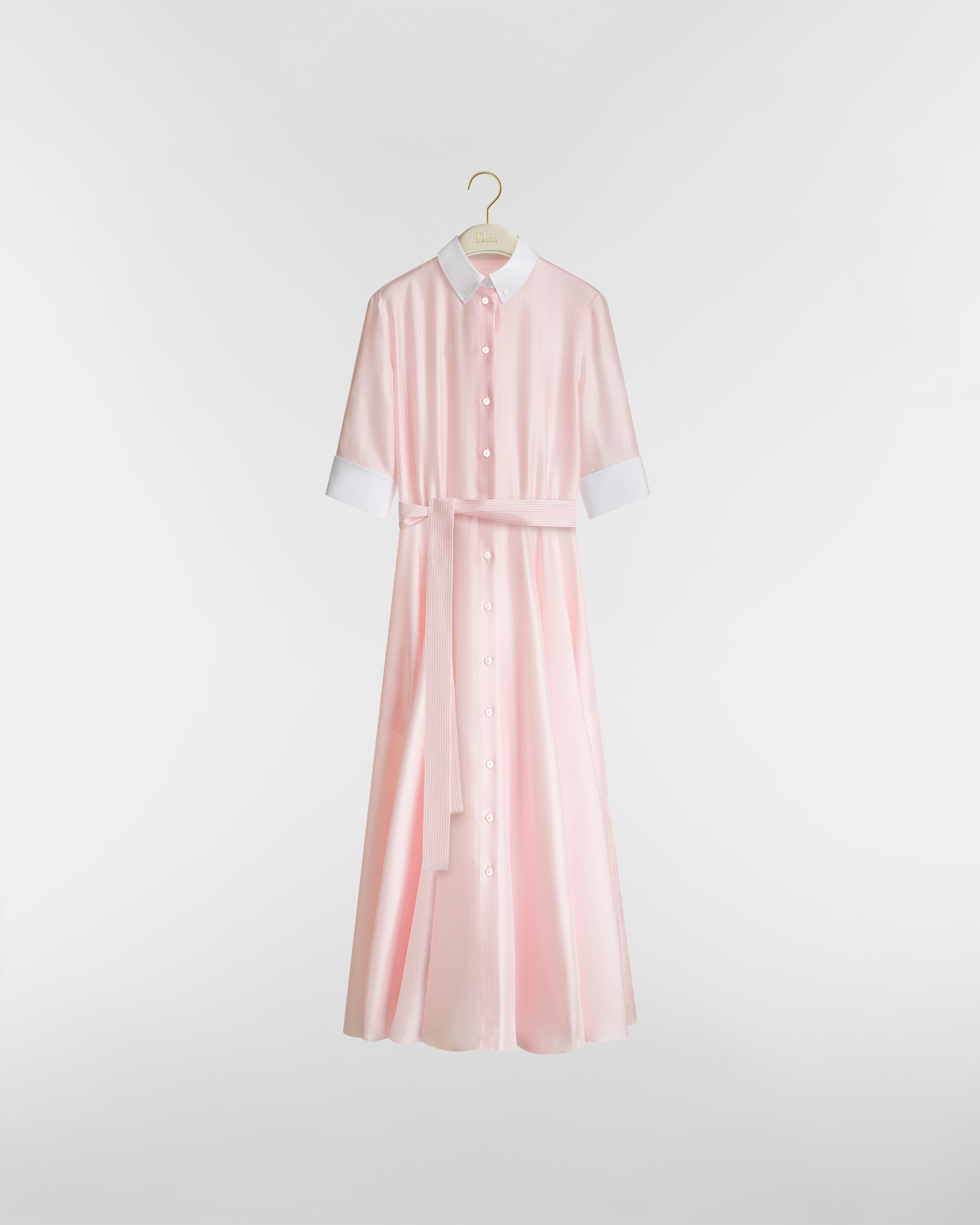 Robe-chemise mi-longue ceinturée Dioriviera
