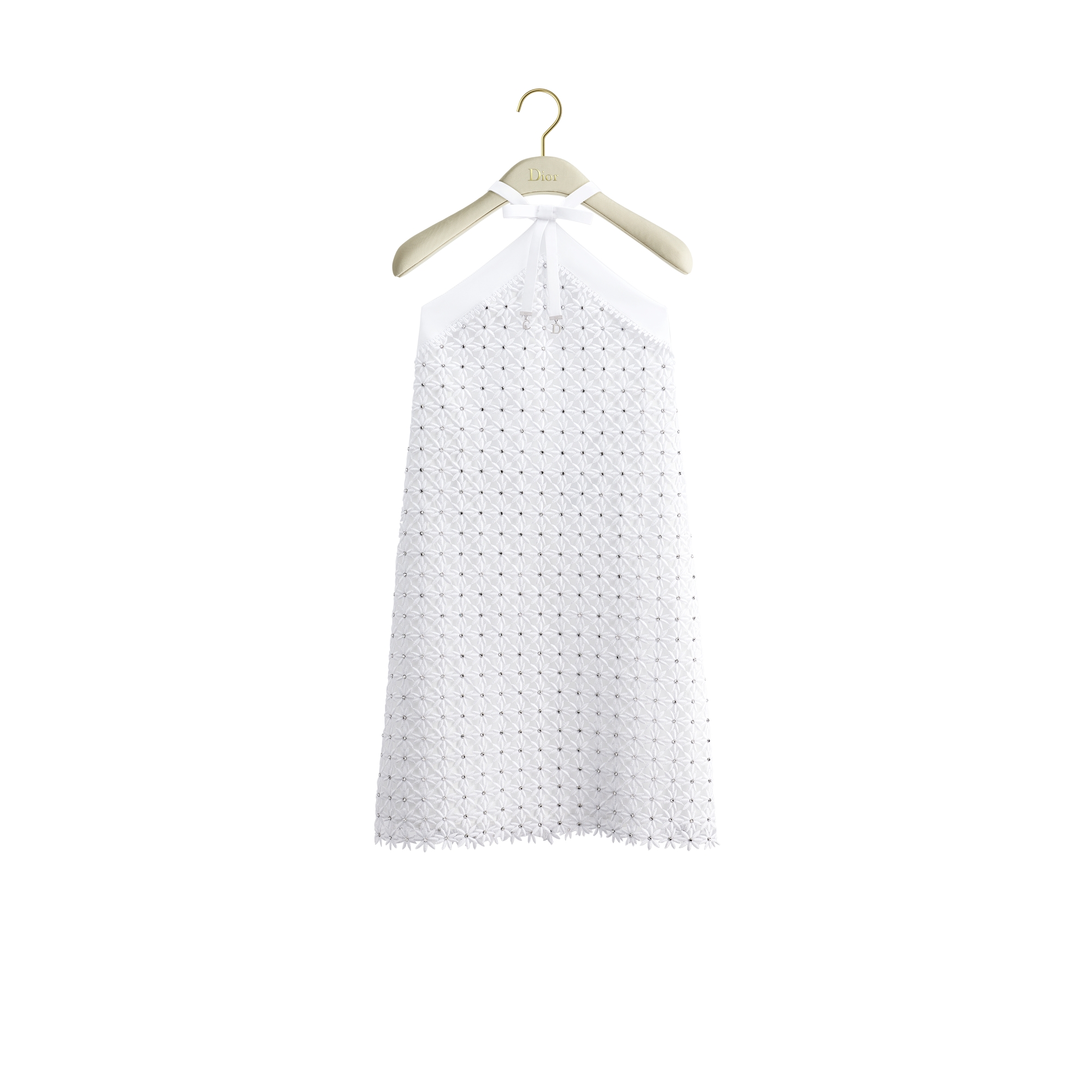 Dress White Daisy Cotton-Blend Guipure Lace | DIOR US