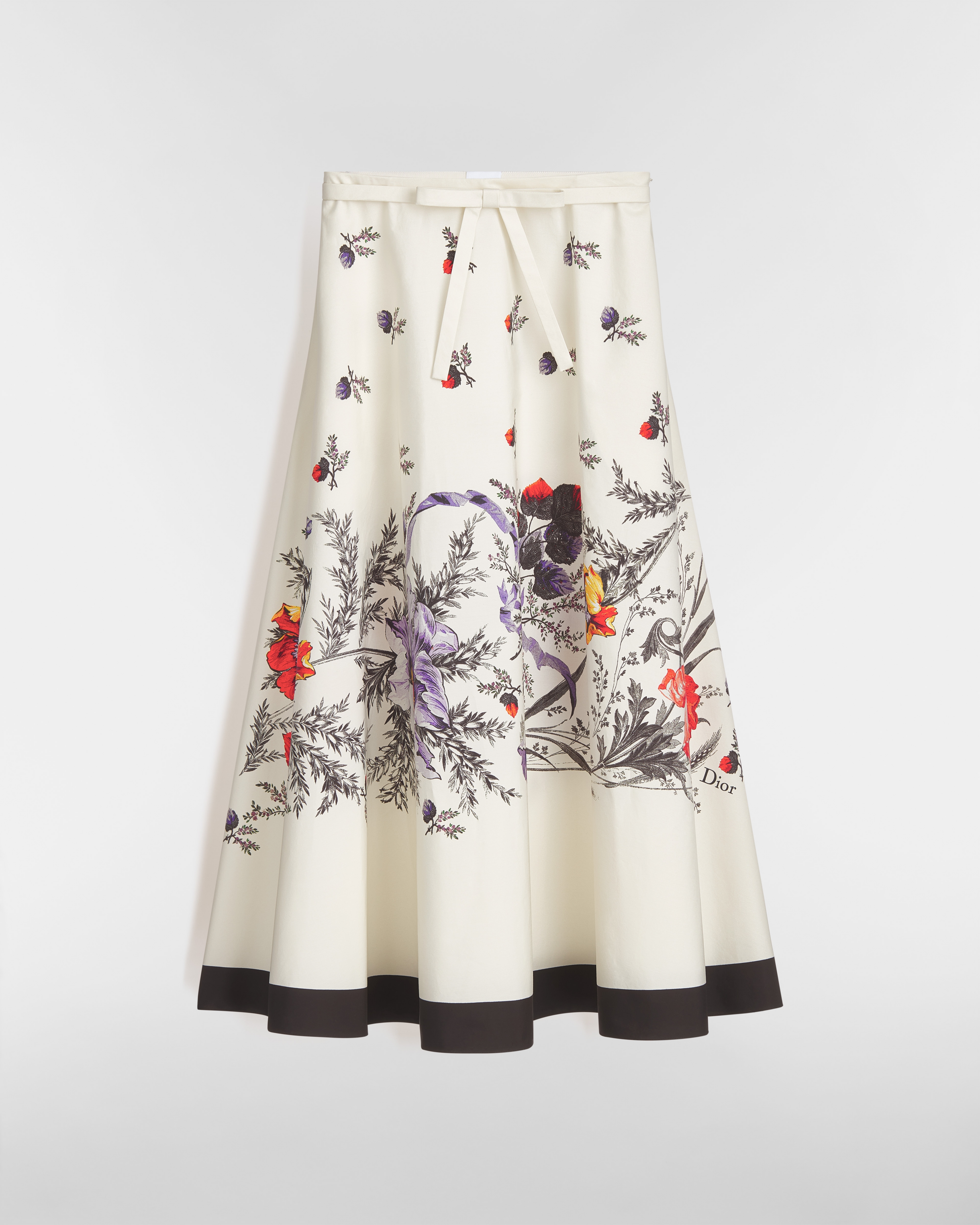 Mid-Length Belted Skirt
