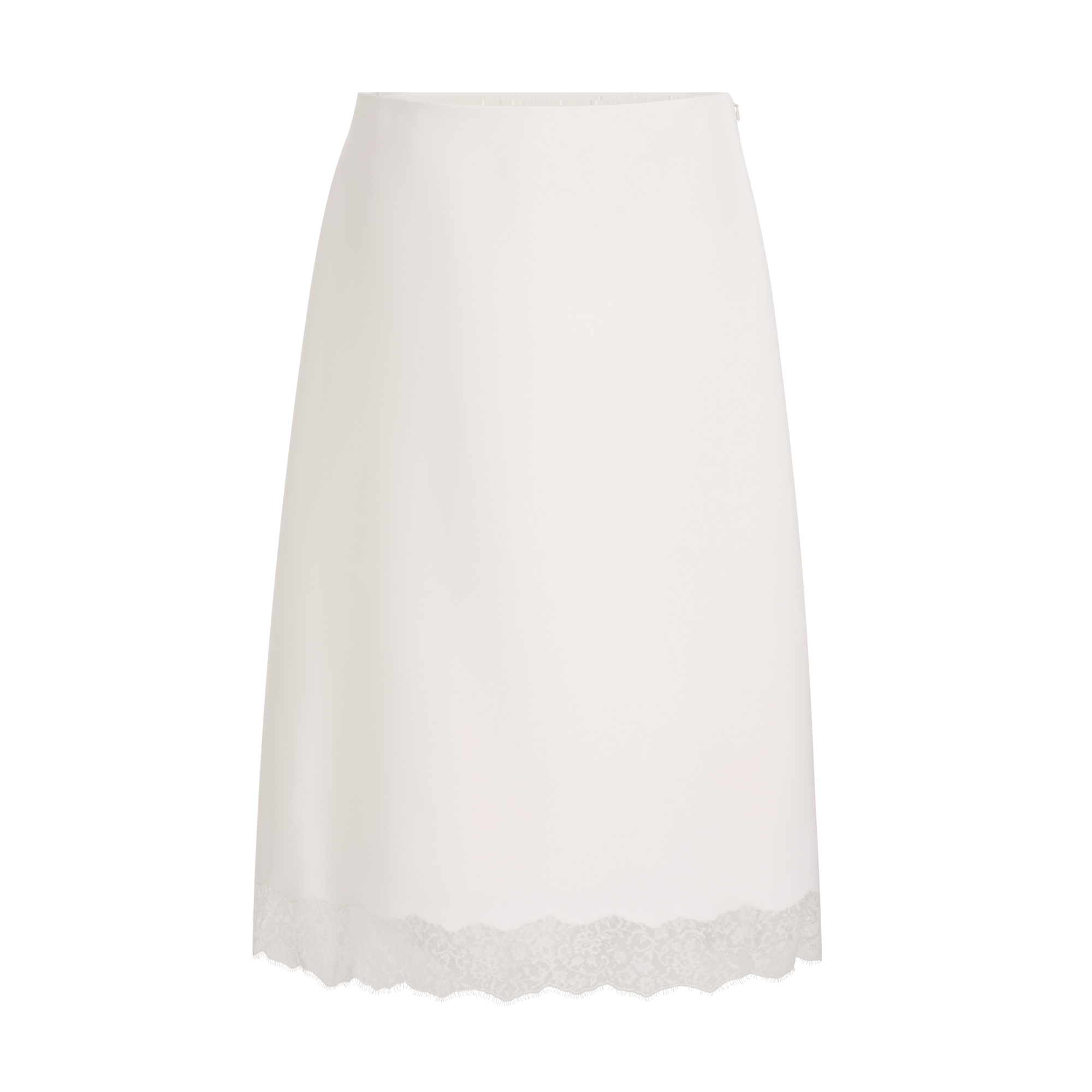  White Wool, Silk and Lace