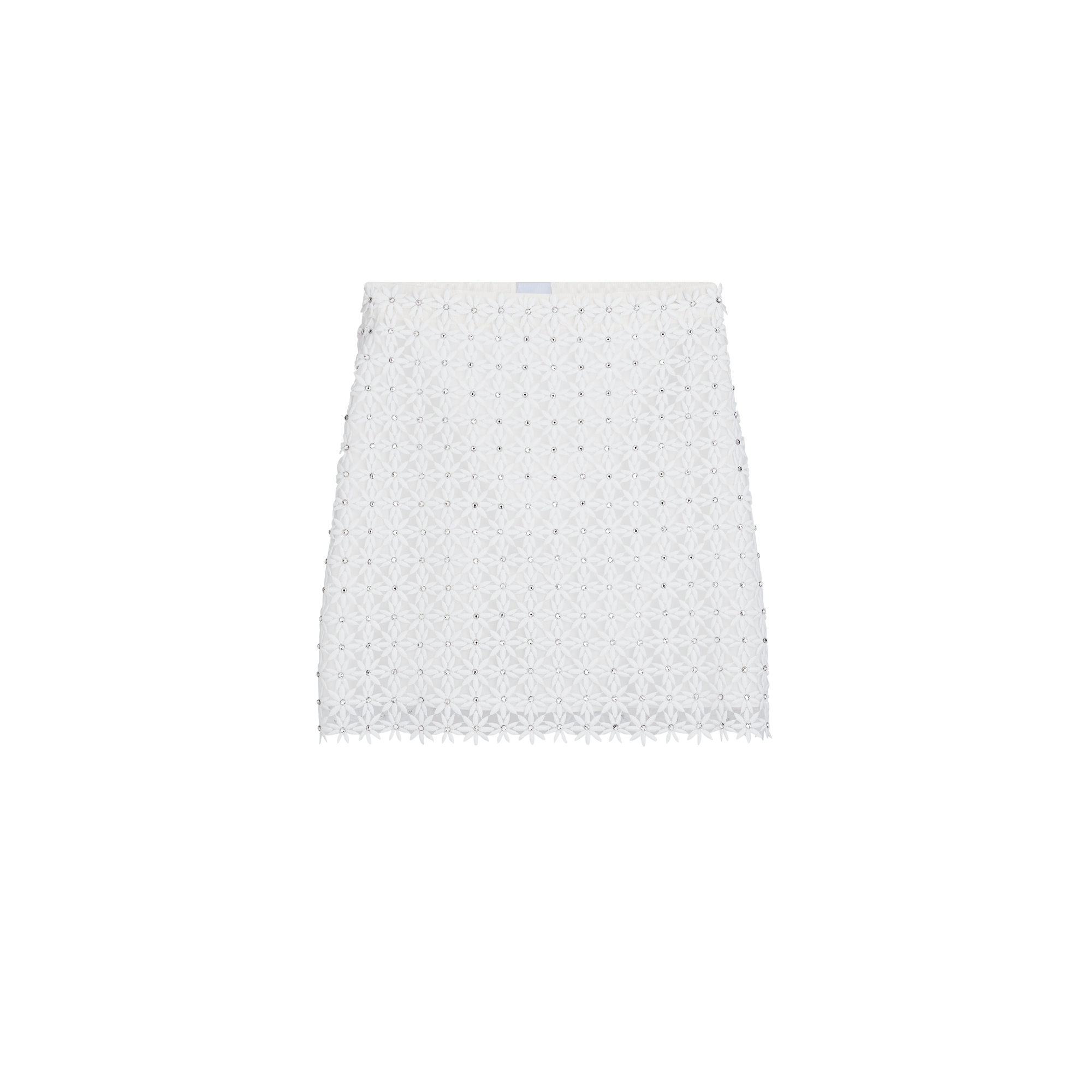Dioriviera Embroidered Short Skirt White Dior Daisy Cotton-Blend