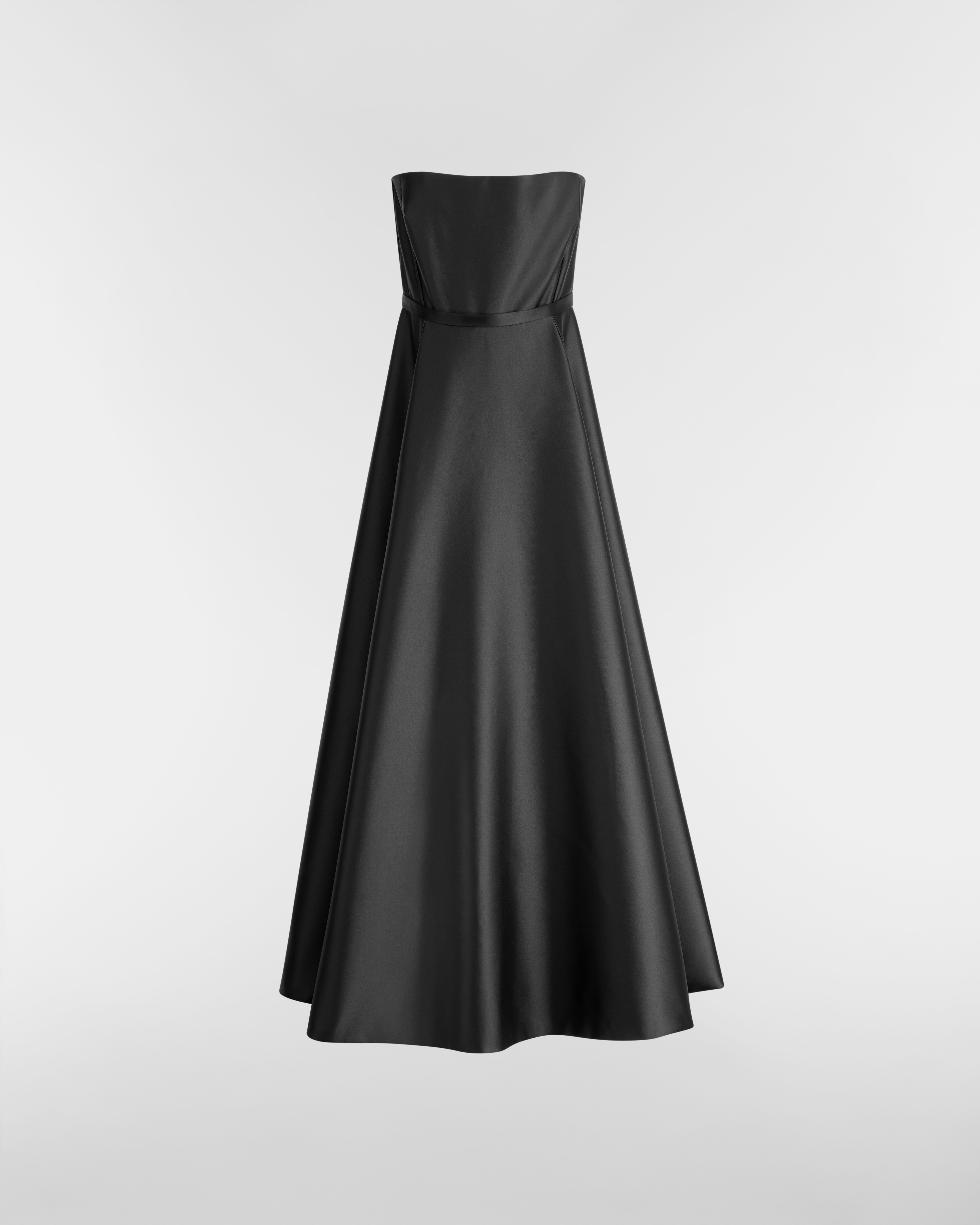 Dress Black Mikado Silk E01