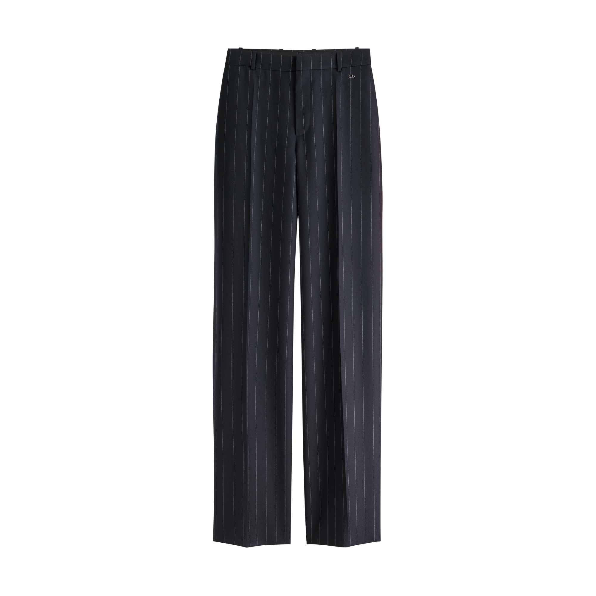 Regular-Fit Pants Navy Blue D-Stripes Virgin Wool | DIOR EE