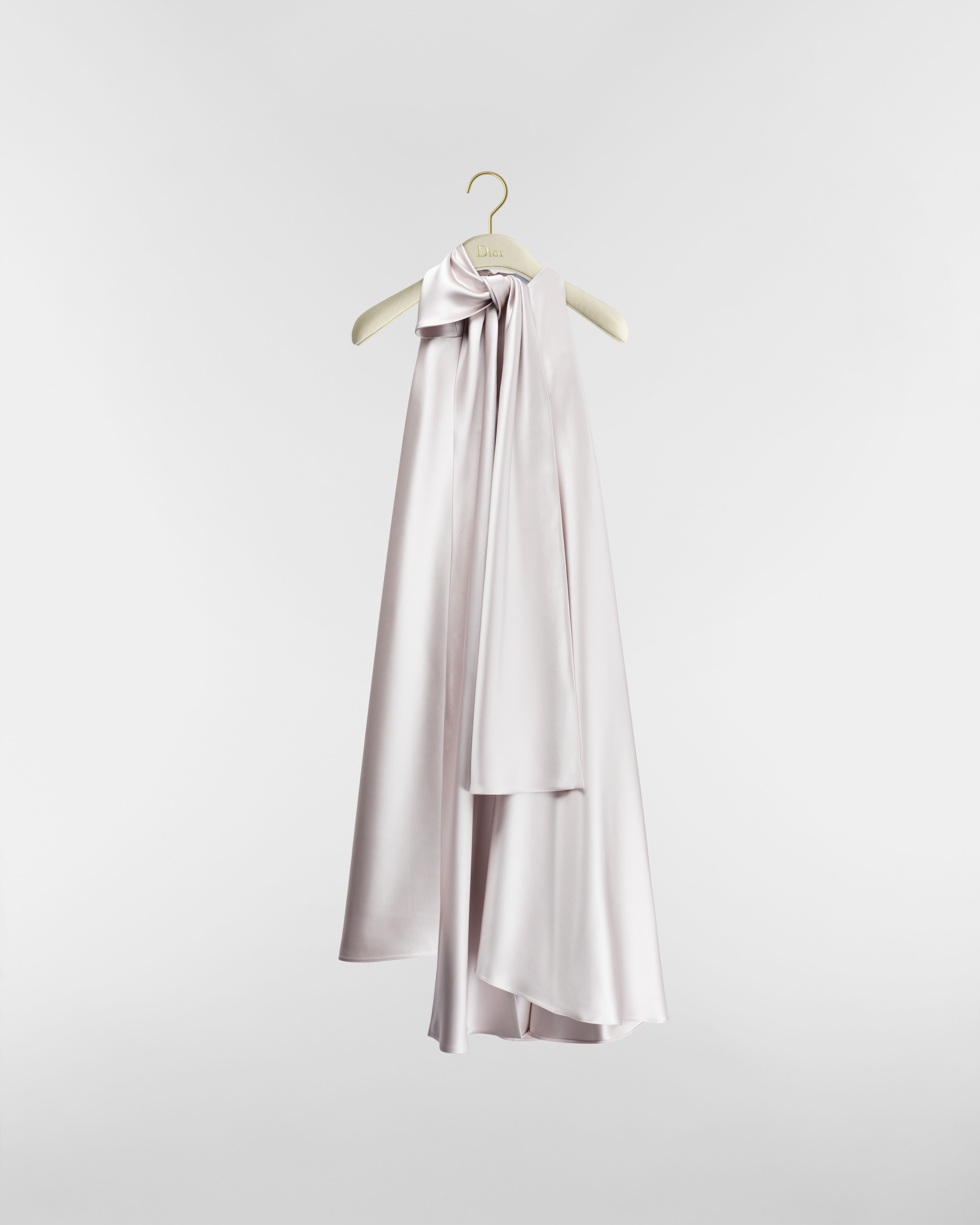 A-Line Dress with Bow Collar