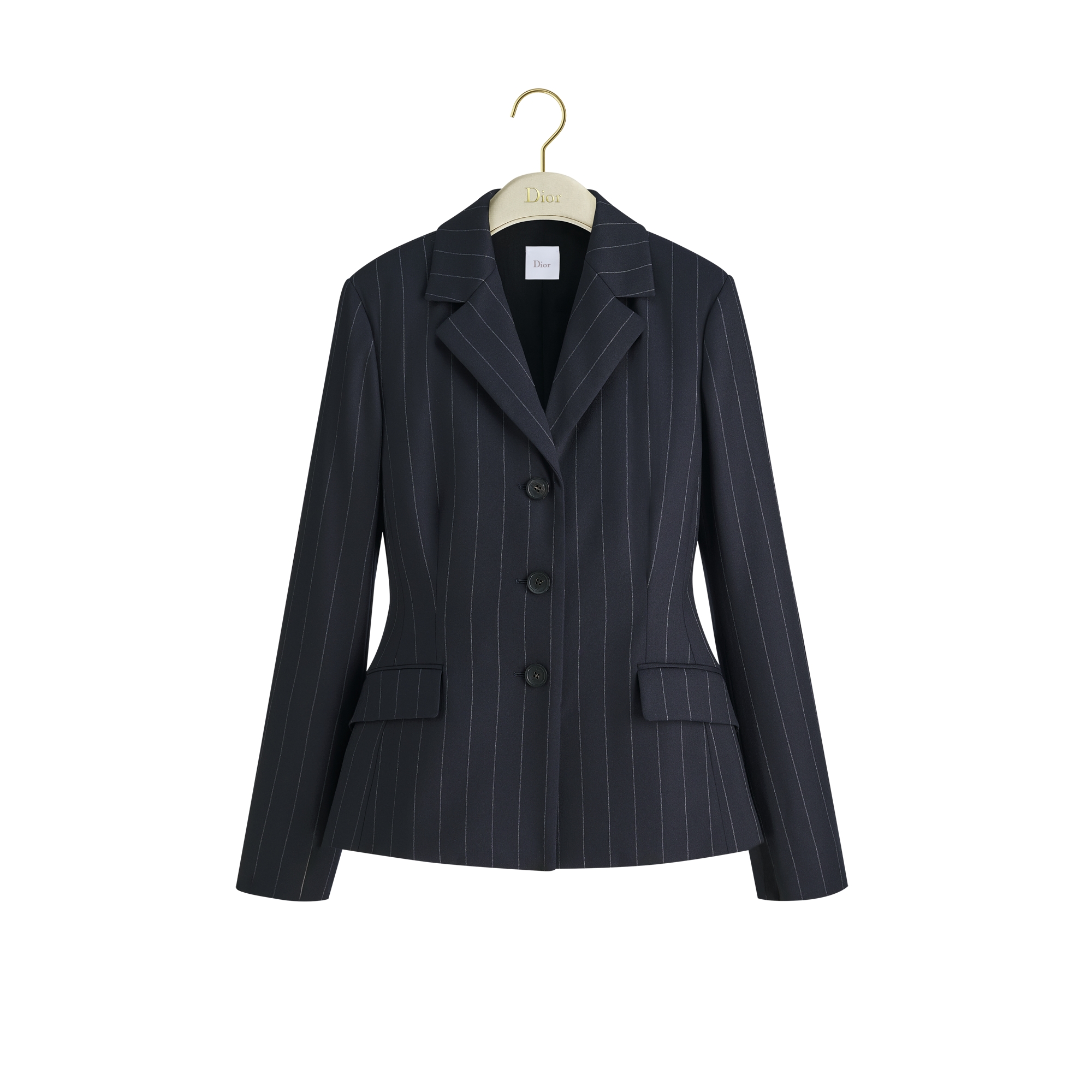 Bar Jacket Navy Blue D-Stripes Virgin Wool E01
