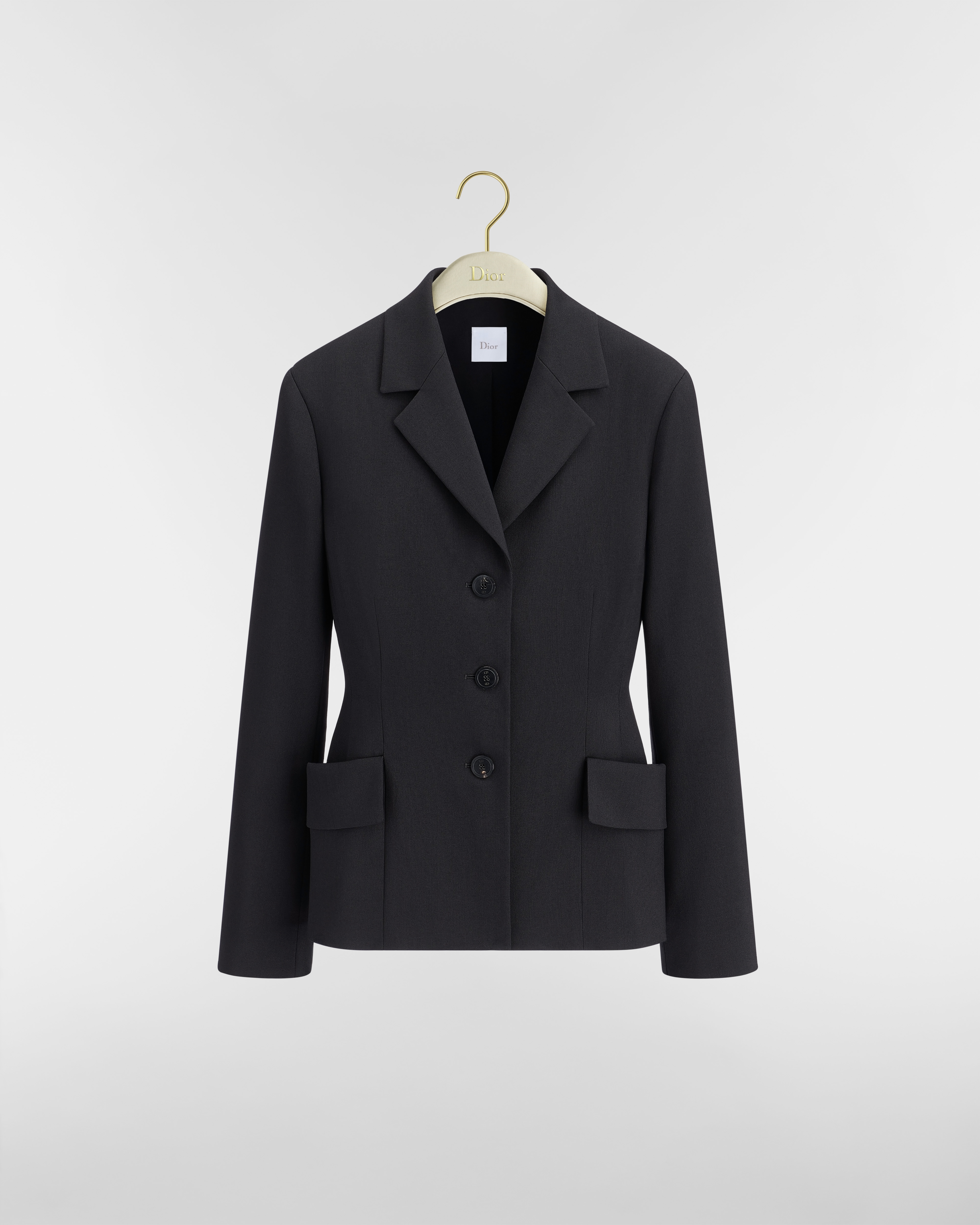 Bar Jacket Black Wool E01