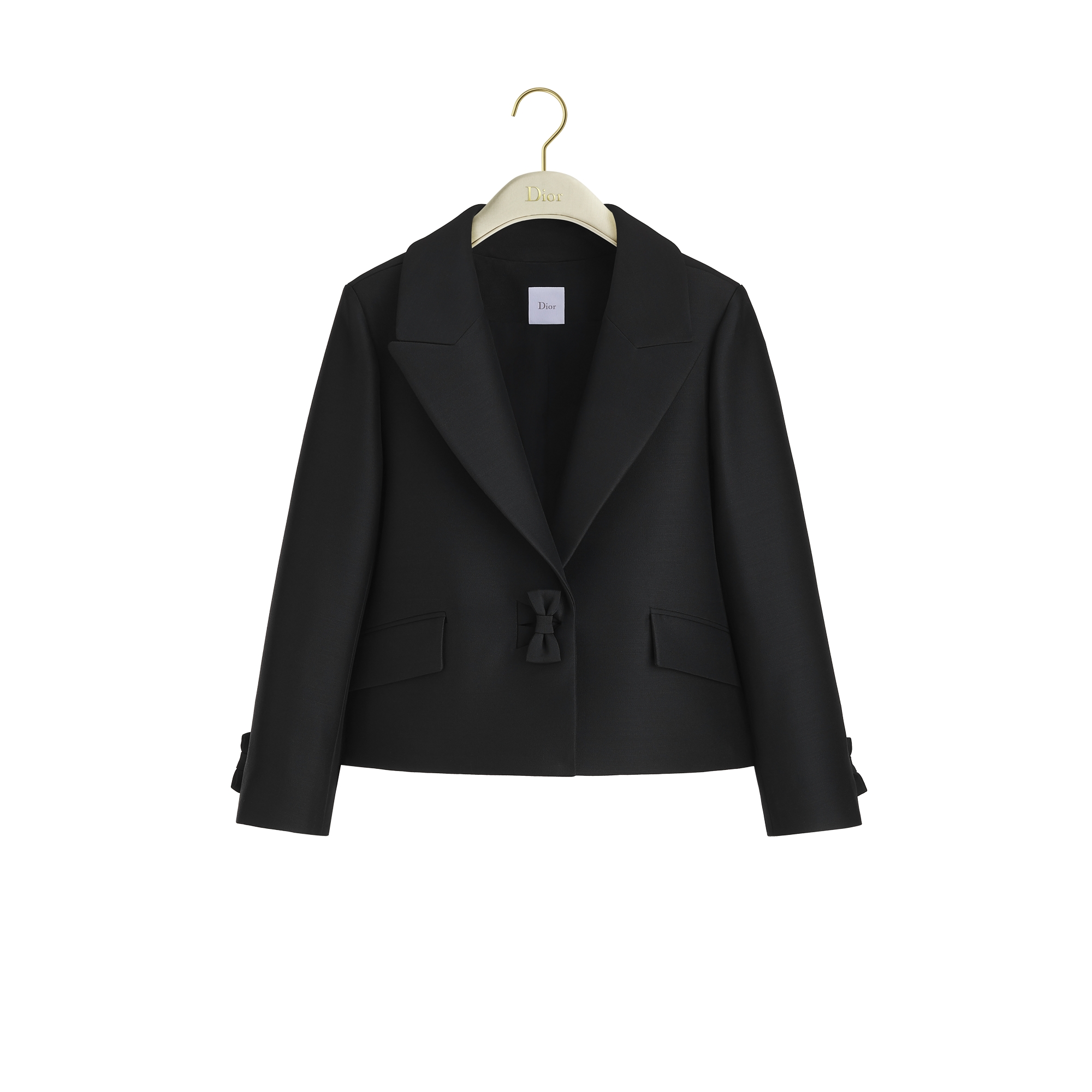 Cropped Jacket Black Wool and Silk | DIOR