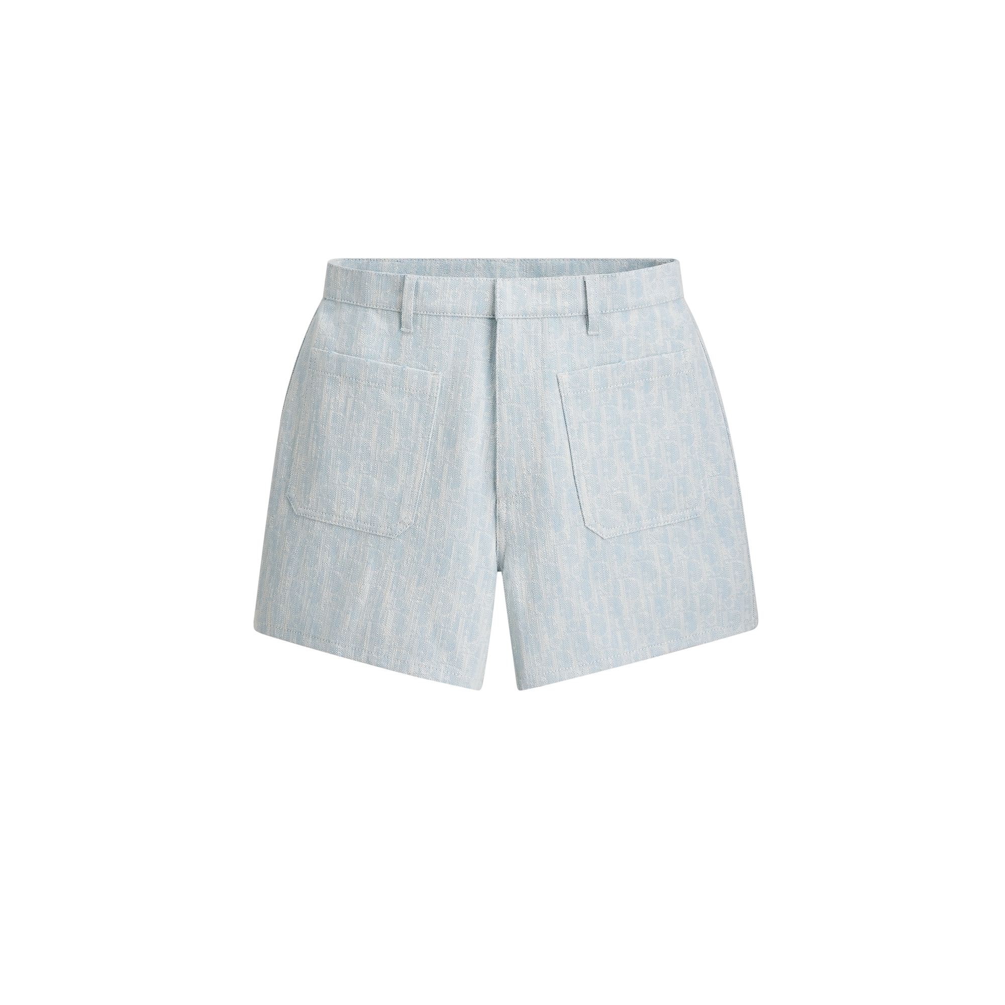 Shorts Light Blue Dior Oblique Washed Cotton Denim E01