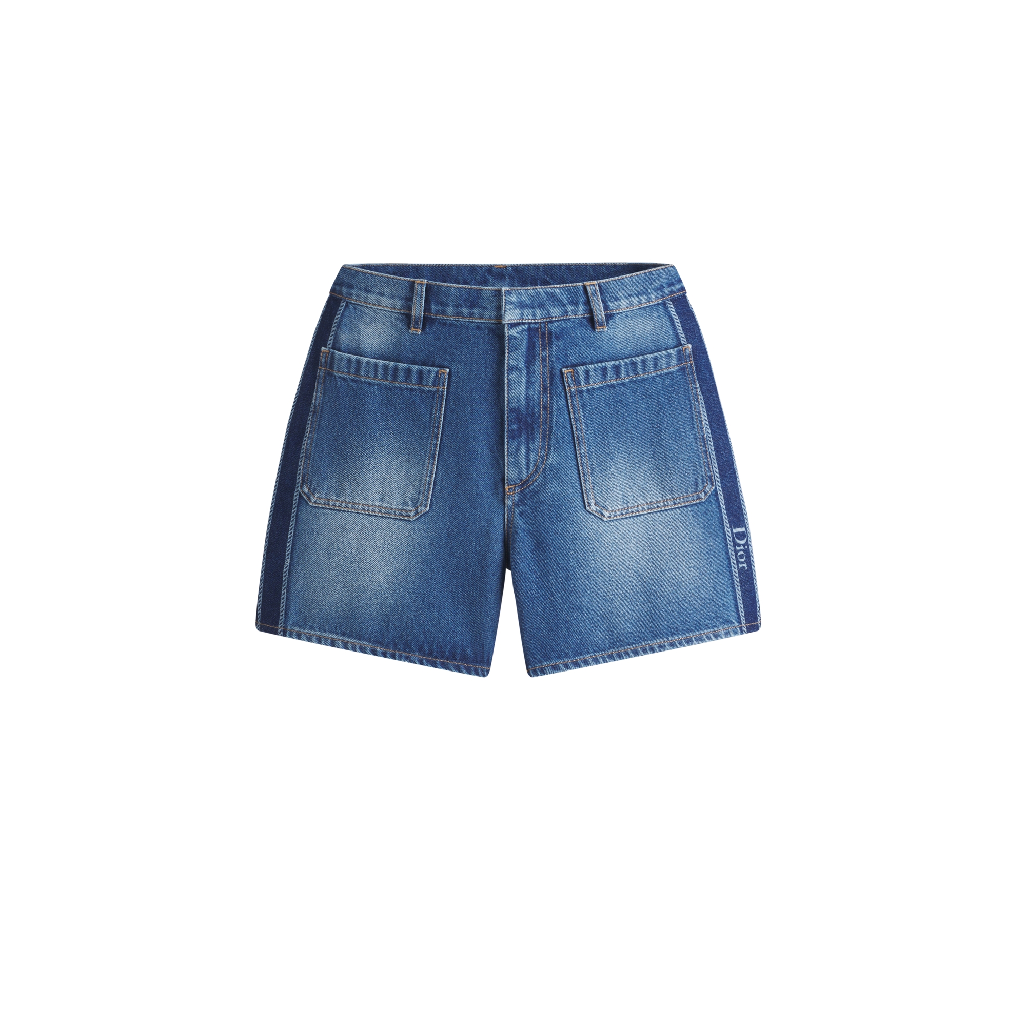 Shorts Blue Stonewashed Cotton Denim | DIOR