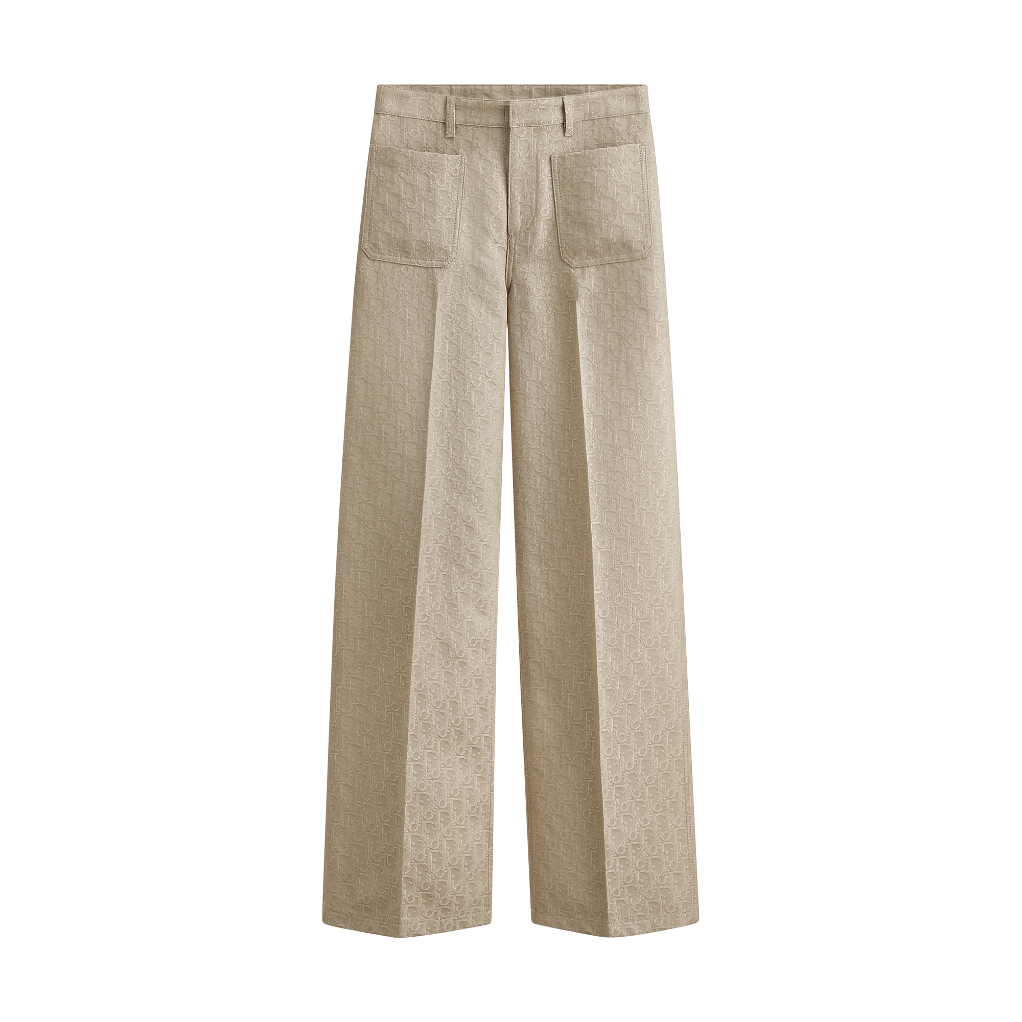 Flared Pants Beige Dior Oblique Cotton and Silk Gabardine | DIOR