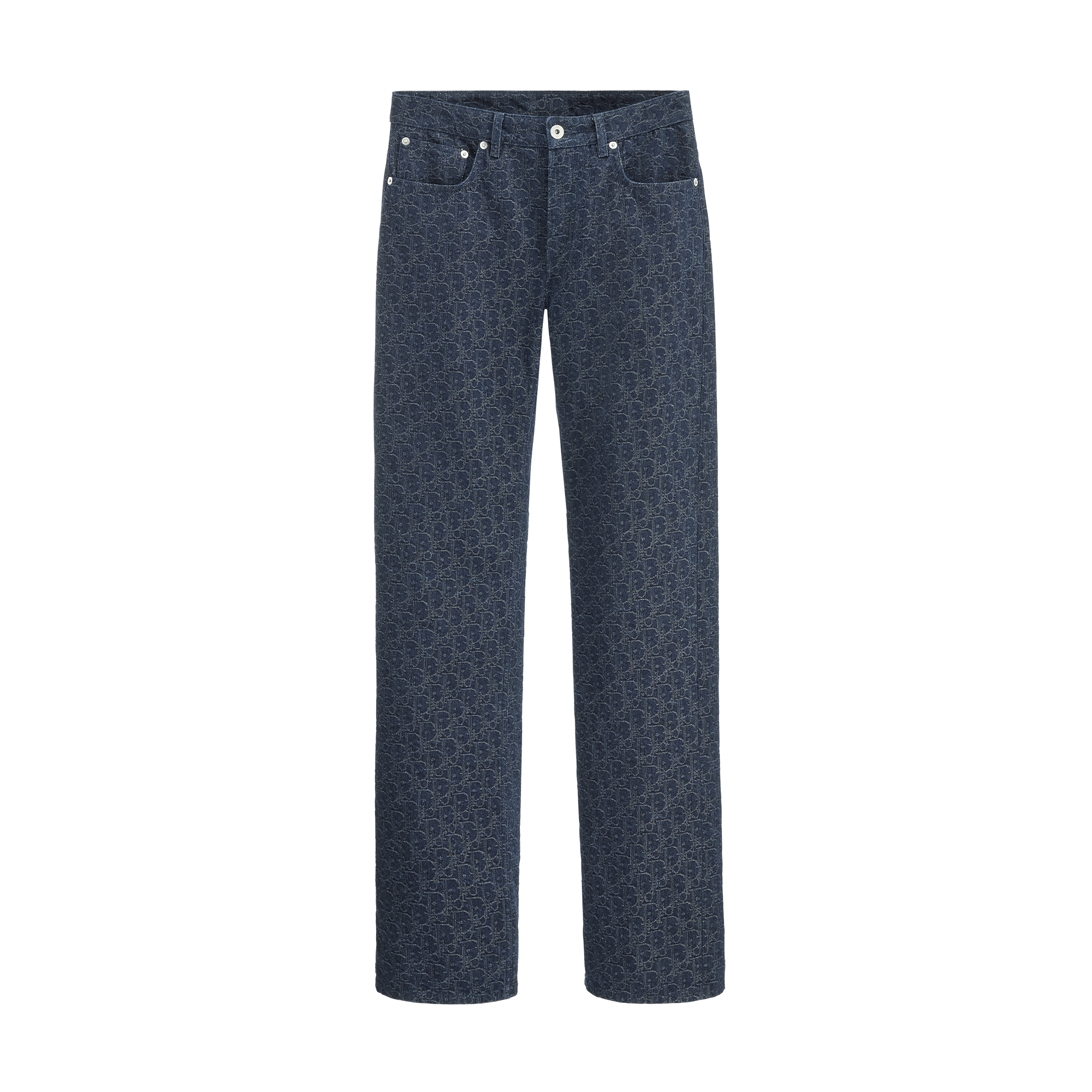 Regular-Fit Jeans Navy Blue Dior Oblique Cotton Denim | DIOR