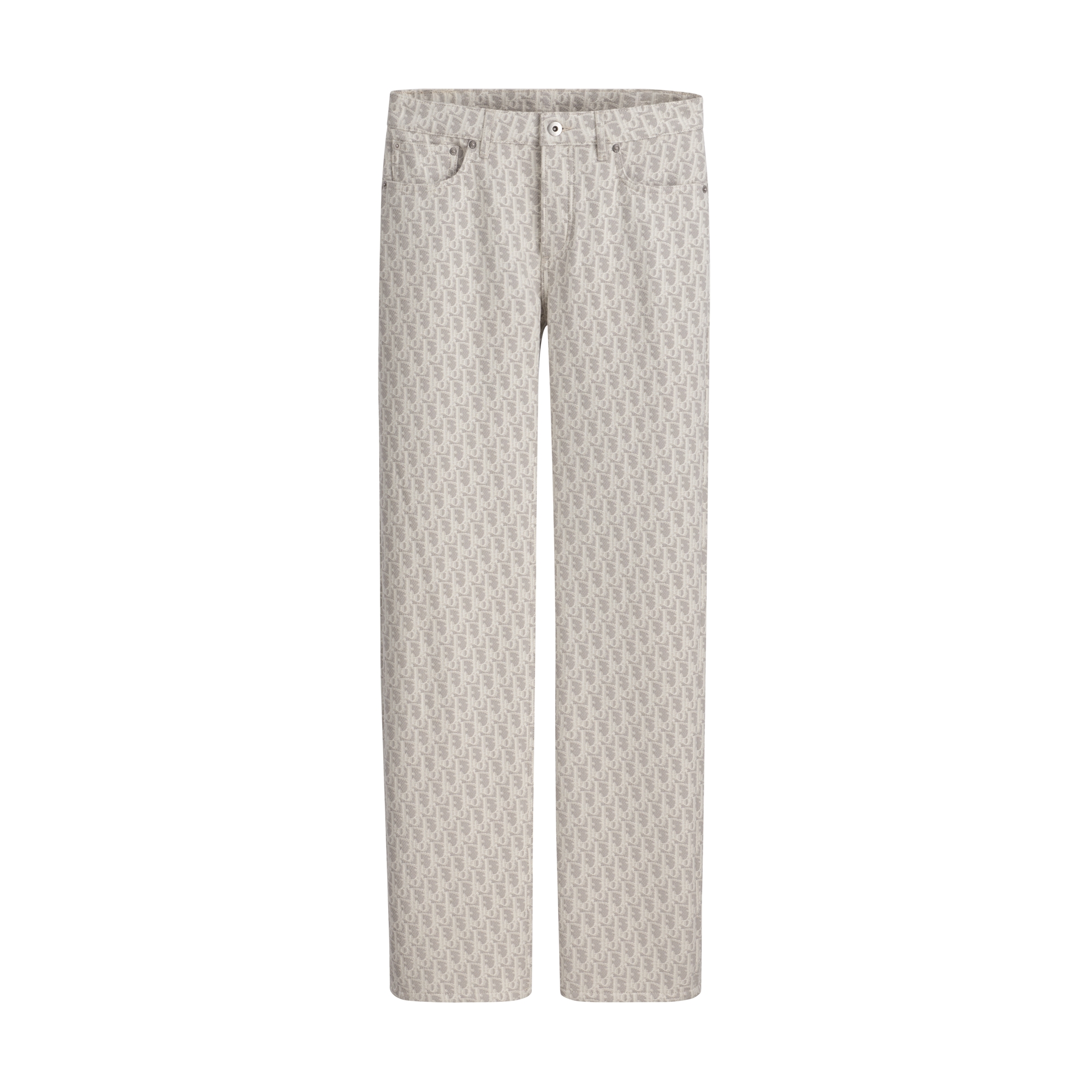 Regular-Fit Jeans Gray Dior Oblique Cotton-Blend Denim | DIOR US
