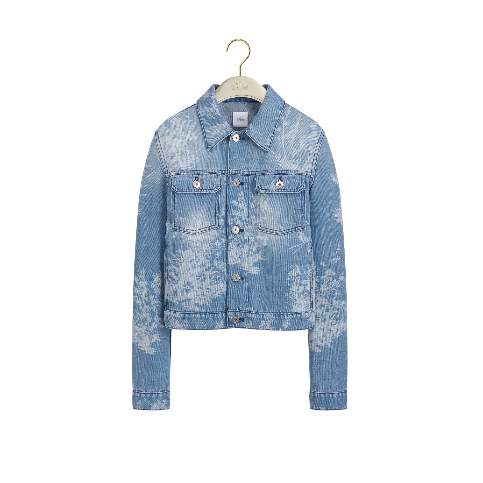 Dioriviera Jacket Blue Toile de Jouy Floral Garden Cotton Denim | DIOR